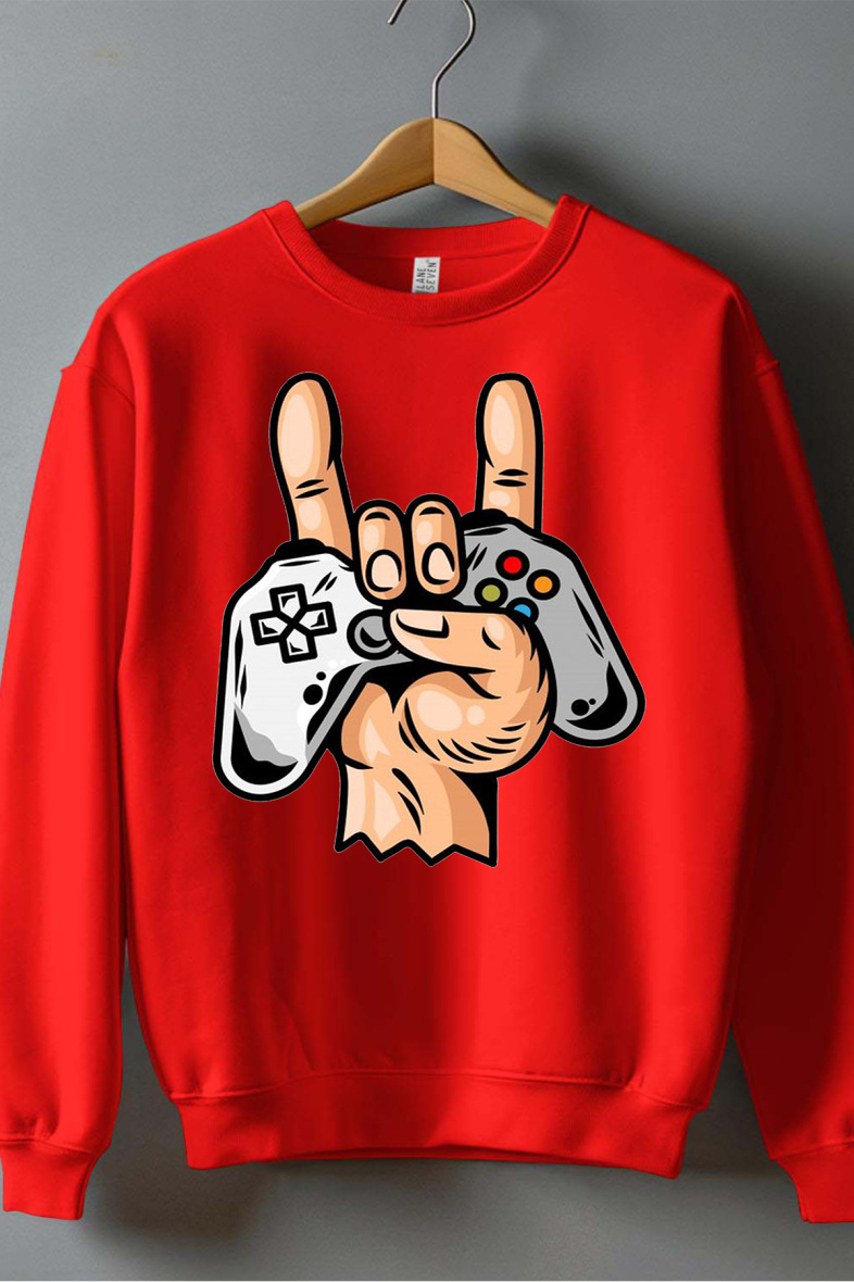 Grossiste I.A.L.D FRANCE - Main manette gamer - Sweat capuche Garçon