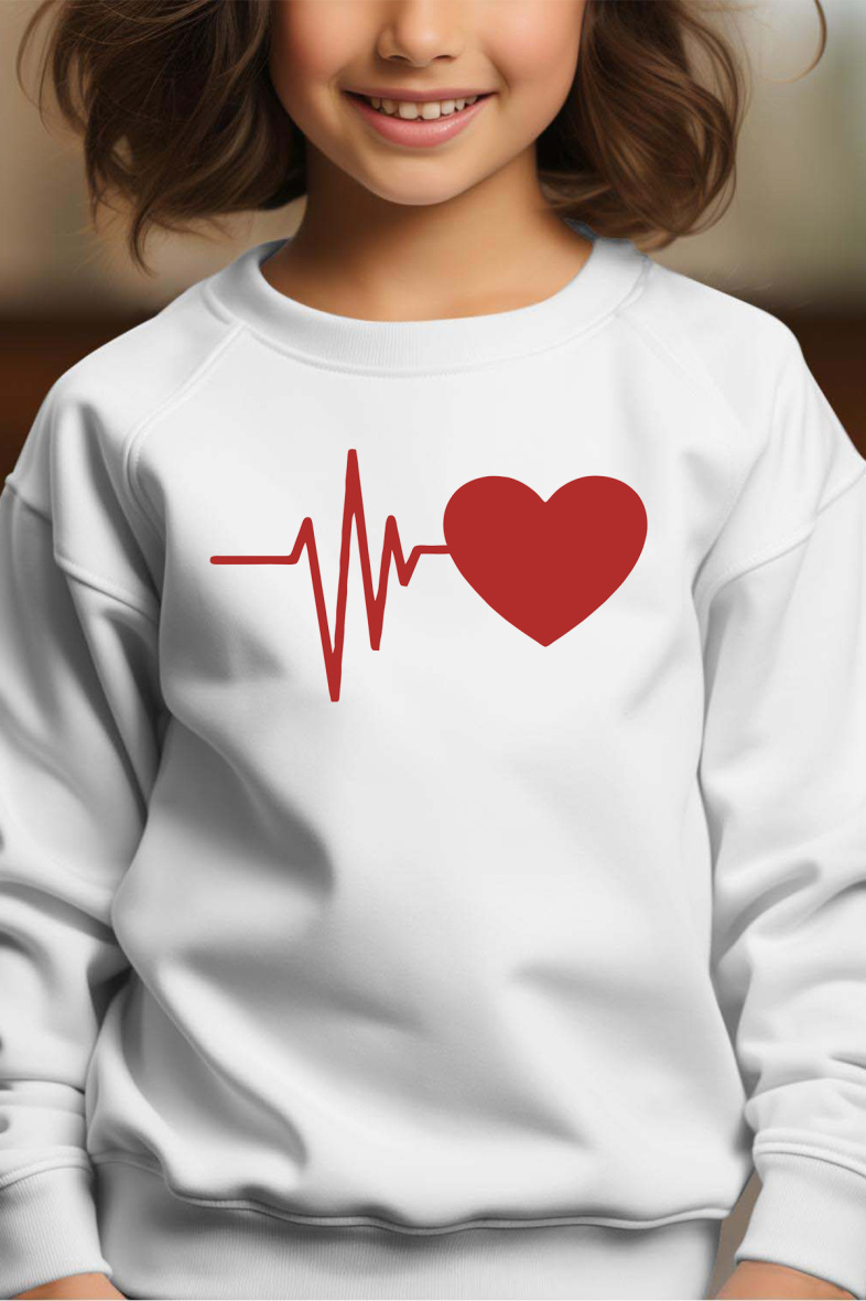 Grossiste I.A.L.D FRANCE - Battement coeur - Sweat Col Rond Fille