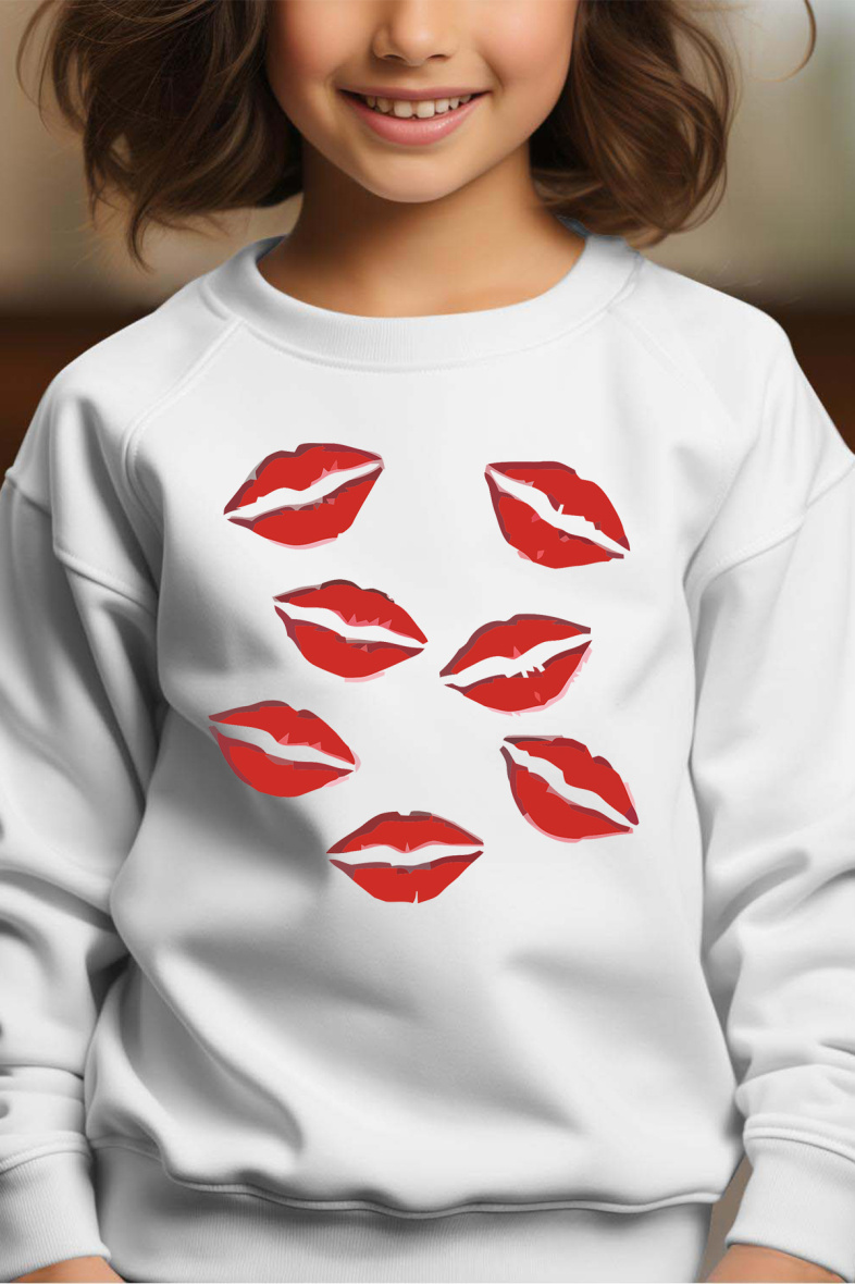 Wholesaler I.A.L.D FRANCE - Bisous petit - Girl's Round Neck Sweatshirt
