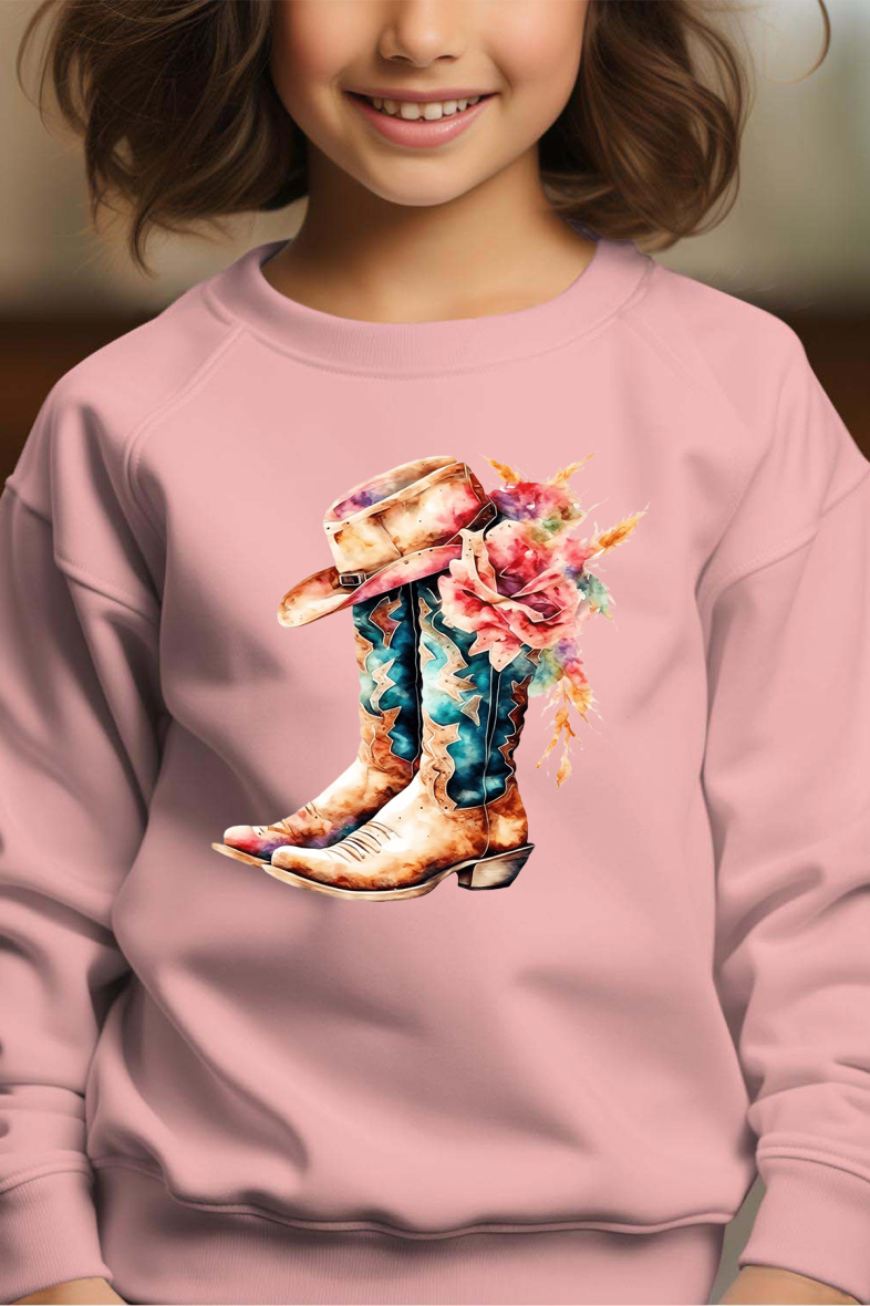 Wholesaler I.A.L.D FRANCE - Western boots - Girl's Round Neck Sweatshirt