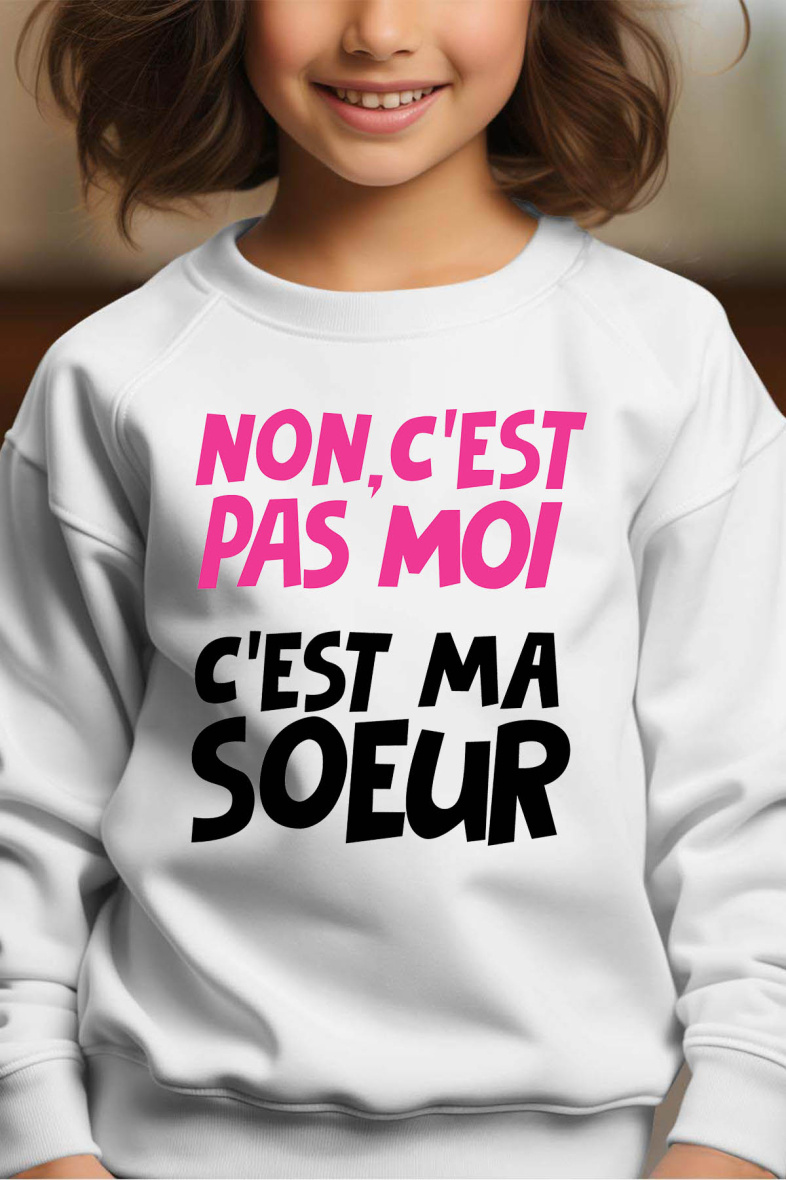 Wholesaler I.A.L.D FRANCE - C ma soeur Girl - Girl's Round Neck Sweatshirt