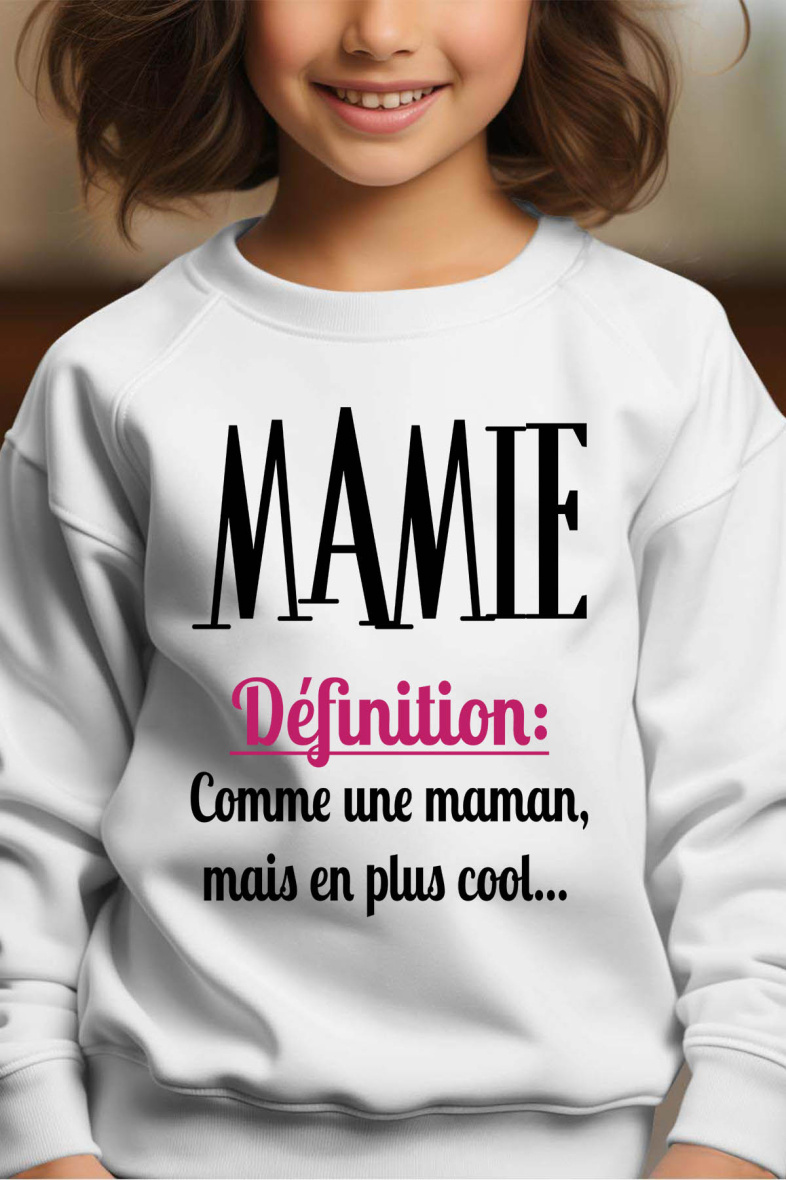 Grossiste I.A.L.D FRANCE - Def mamie - Sweat Col Rond Fille