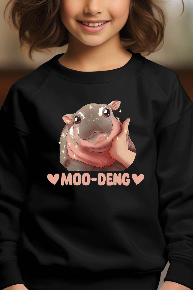 Grossiste I.A.L.D FRANCE - Moo deng - Sweat Col Rond Fille