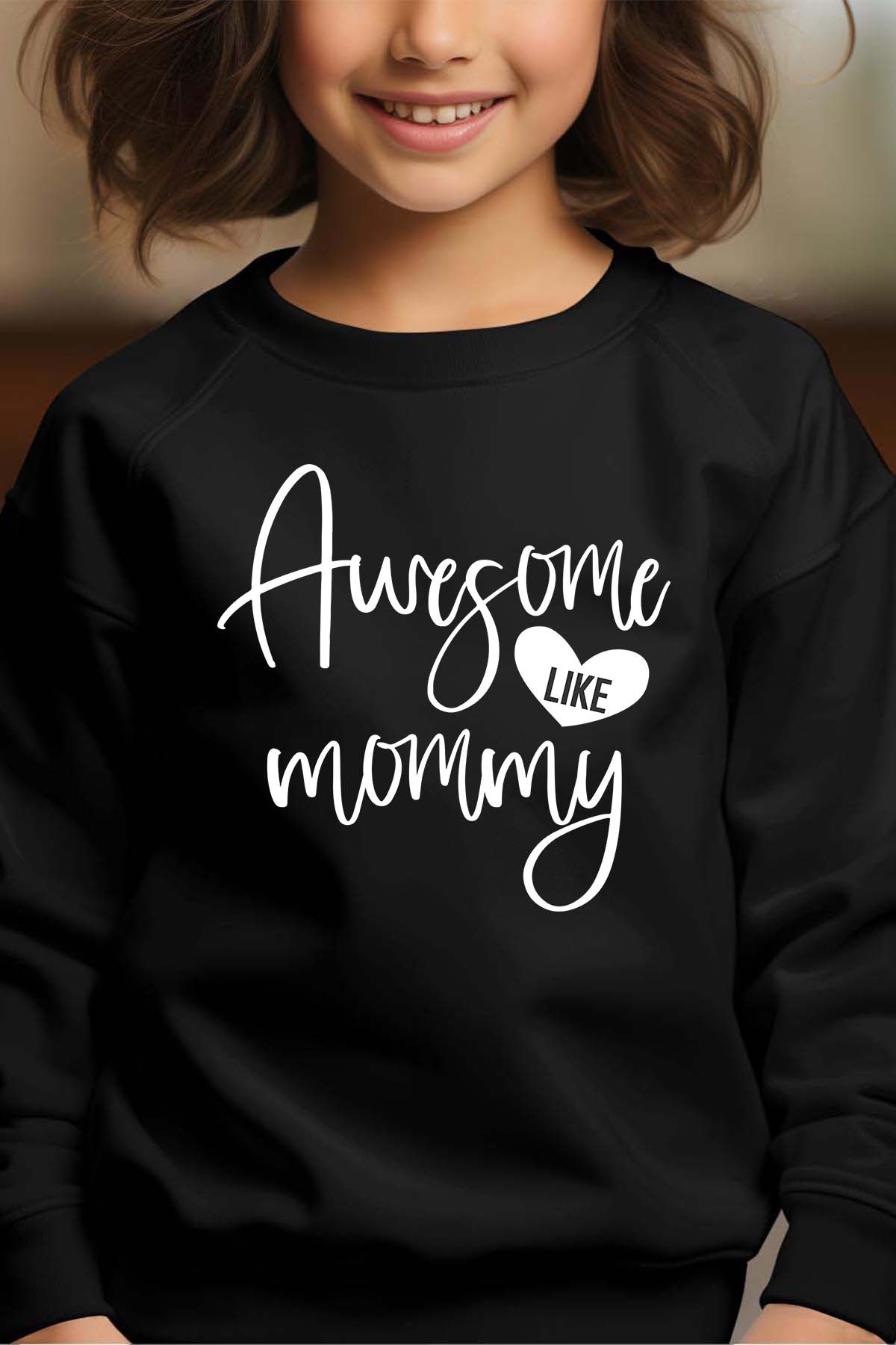 Wholesaler I.A.L.D FRANCE - Awesome like mommy - Sweat Col Rond Fille