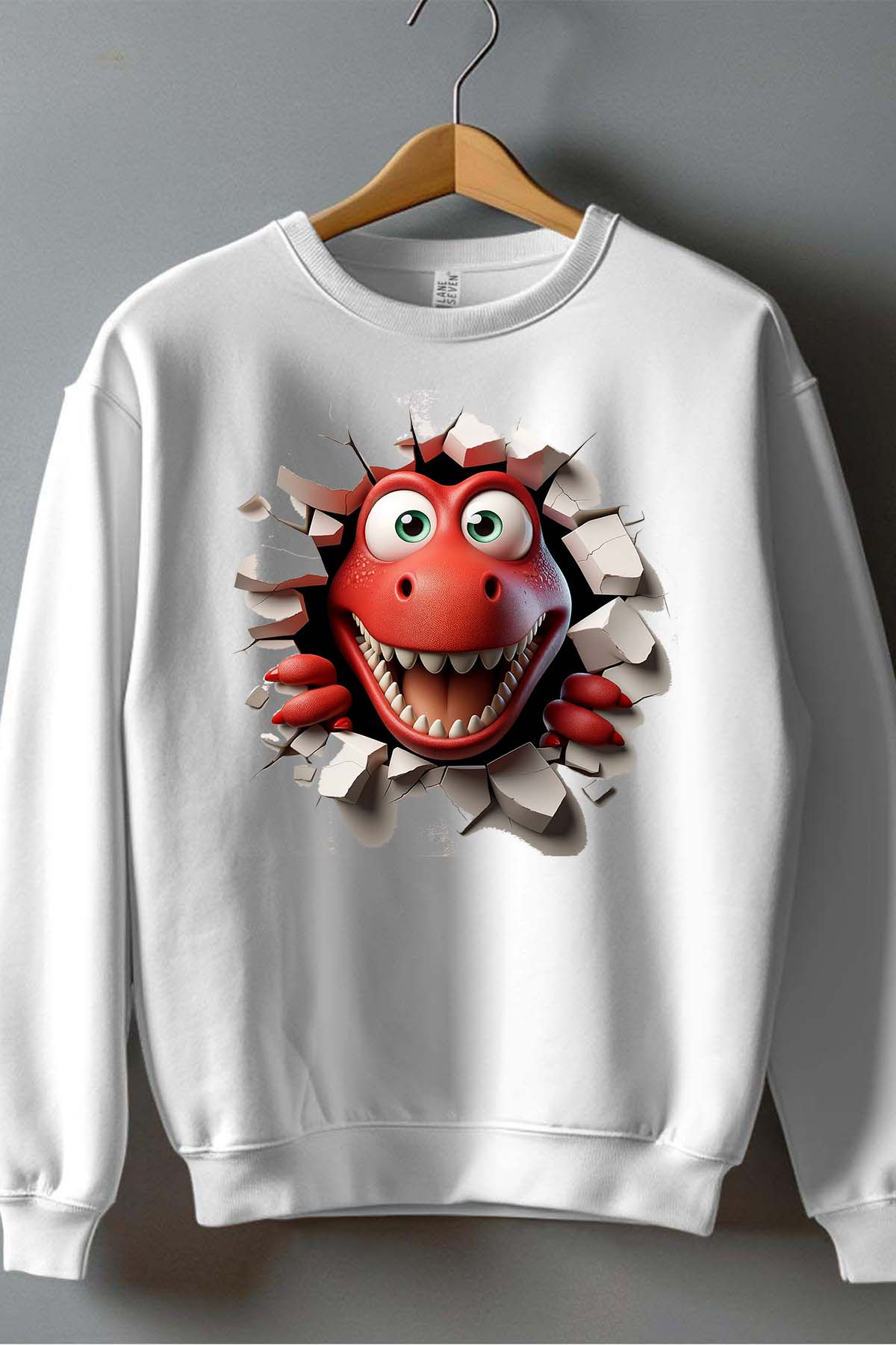 Wholesaler I.A.L.D FRANCE - Dino rouge - Boy's Round Neck Sweatshirt