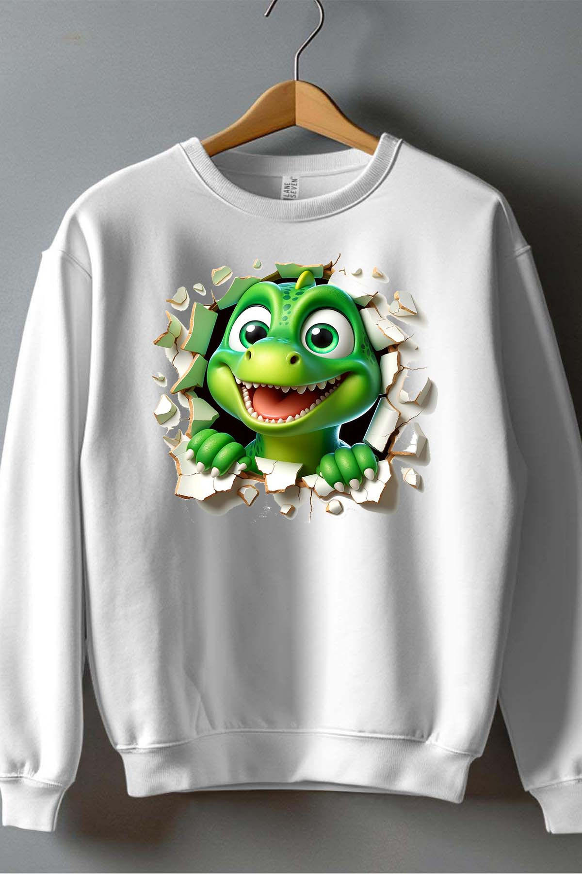 Wholesaler I.A.L.D FRANCE - Dino Vert - Boy's Round Neck Sweatshirt