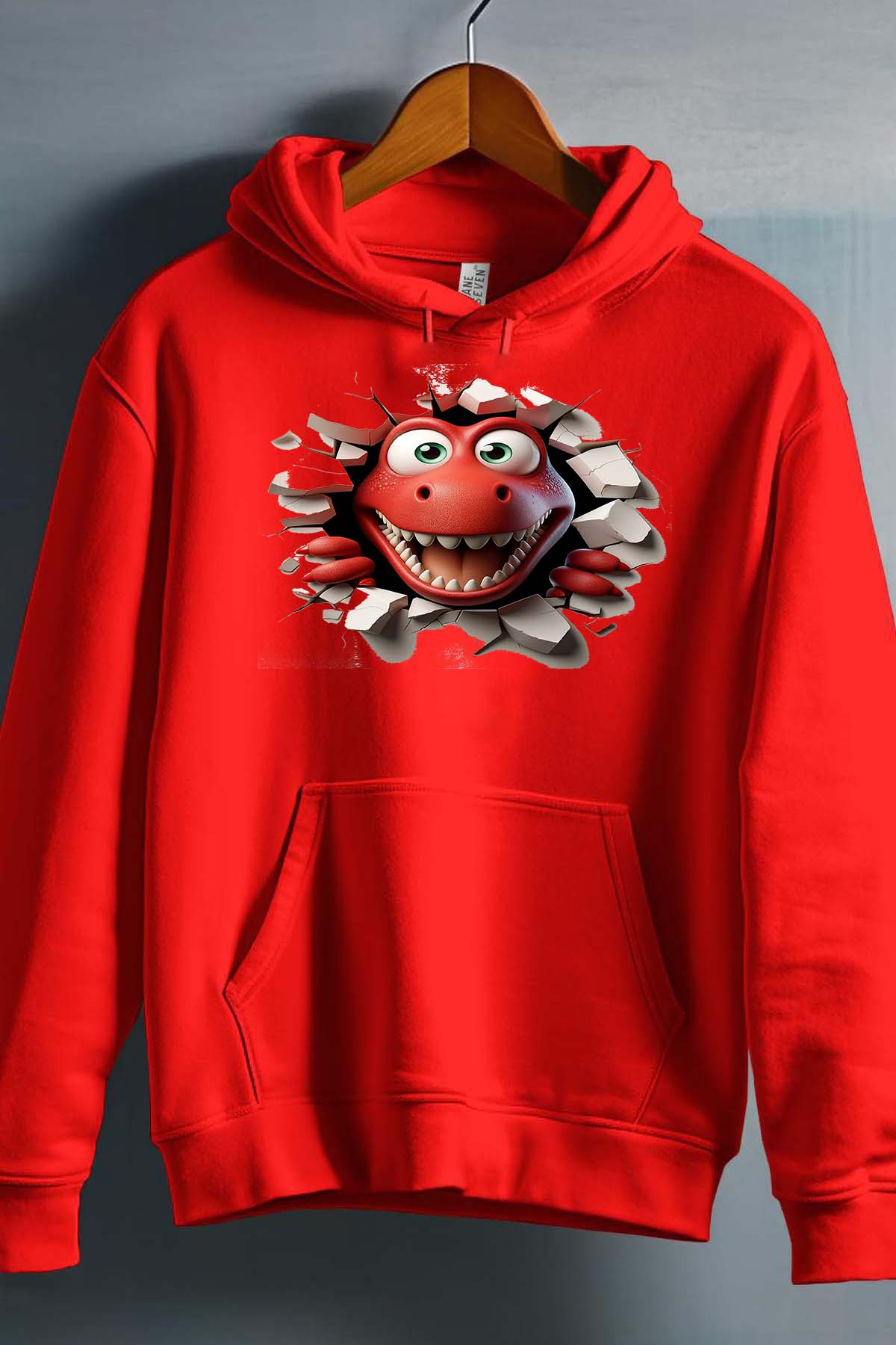 Wholesaler I.A.L.D FRANCE - Dino rouge - Boy's hooded sweatshirt