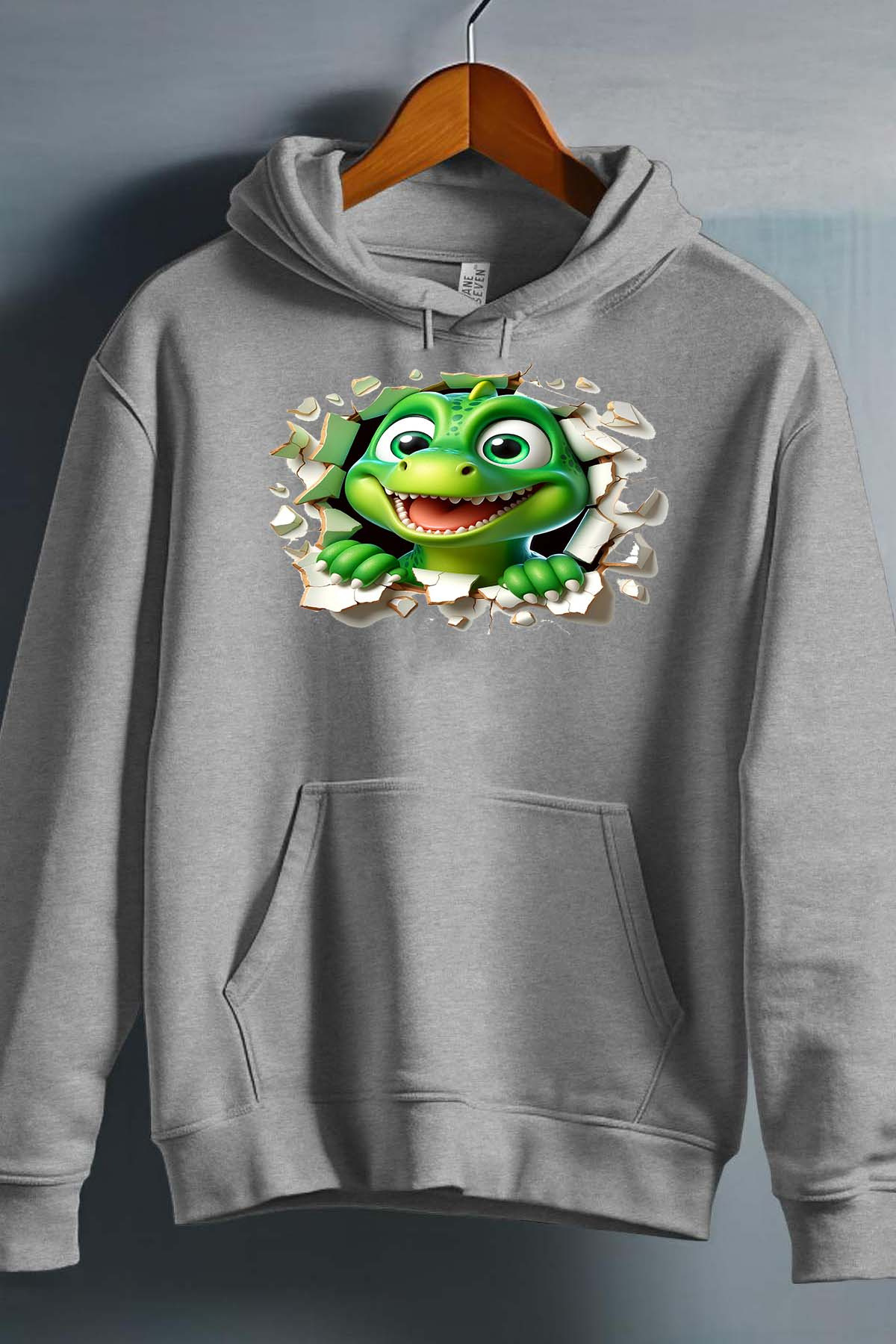 Wholesaler I.A.L.D FRANCE - Dino Vert - Boy's hooded sweatshirt