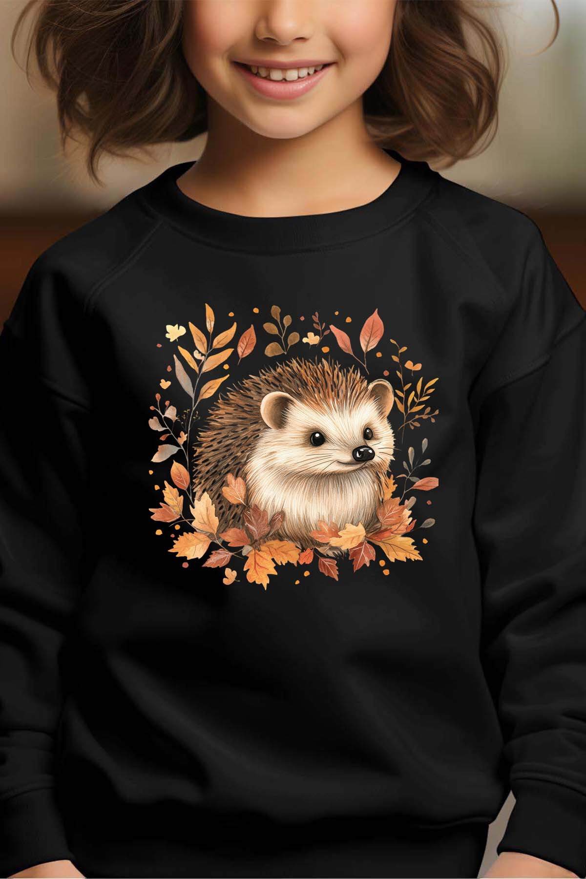 Wholesaler I.A.L.D FRANCE - autumn hérison - Girl's Round Neck Sweatshirt