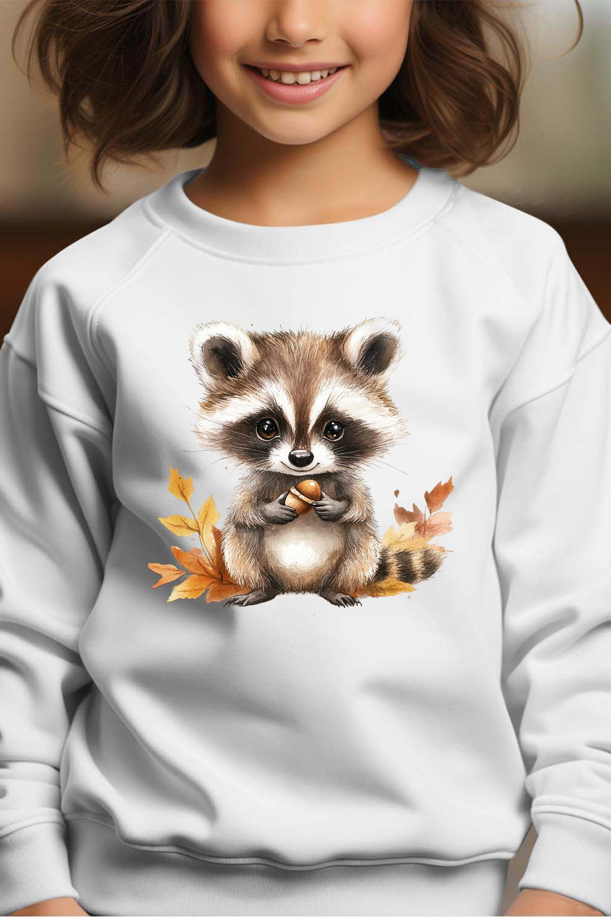 Wholesaler I.A.L.D FRANCE - Autumn Hiboux - Girl's Round Neck Sweatshirt