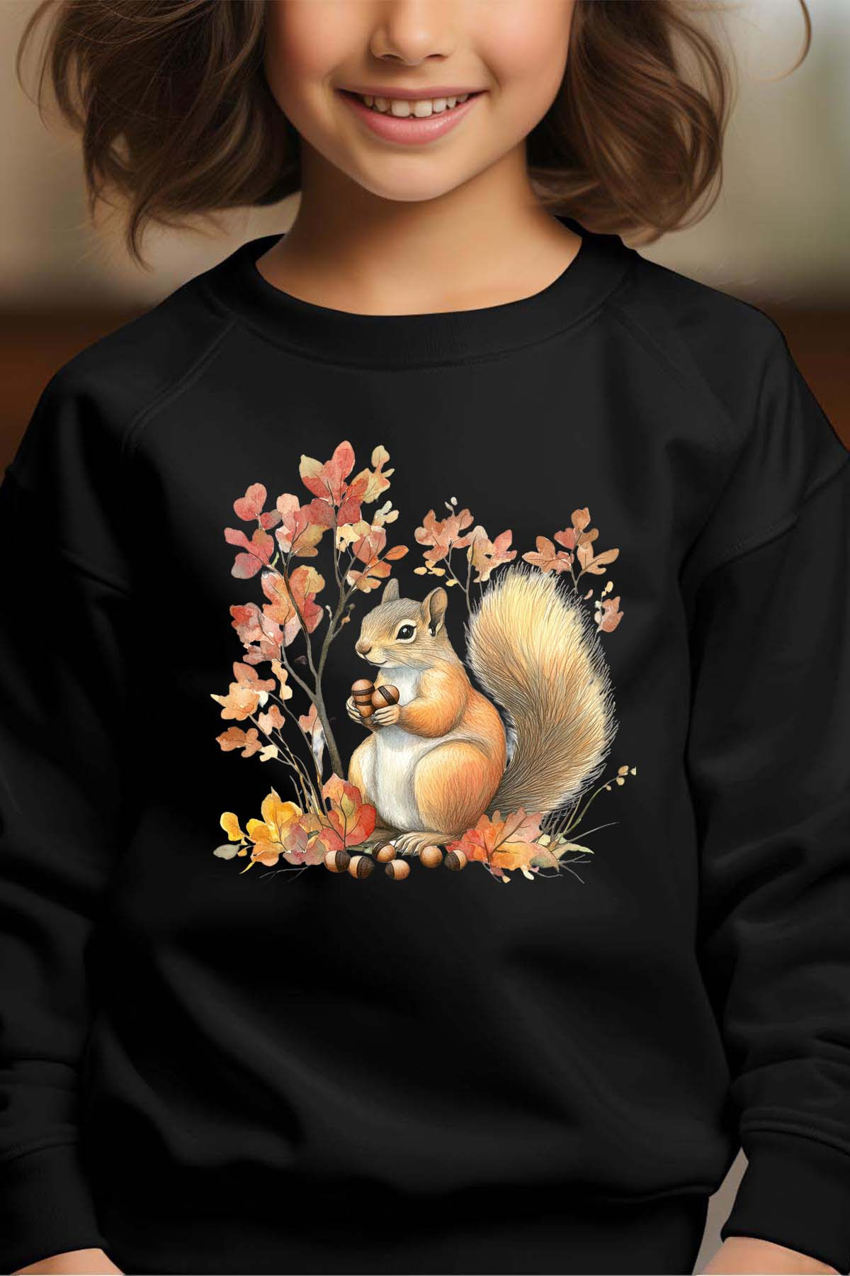 Grossiste I.A.L.D FRANCE - Autumn nuts - Sweat Col Rond Fille