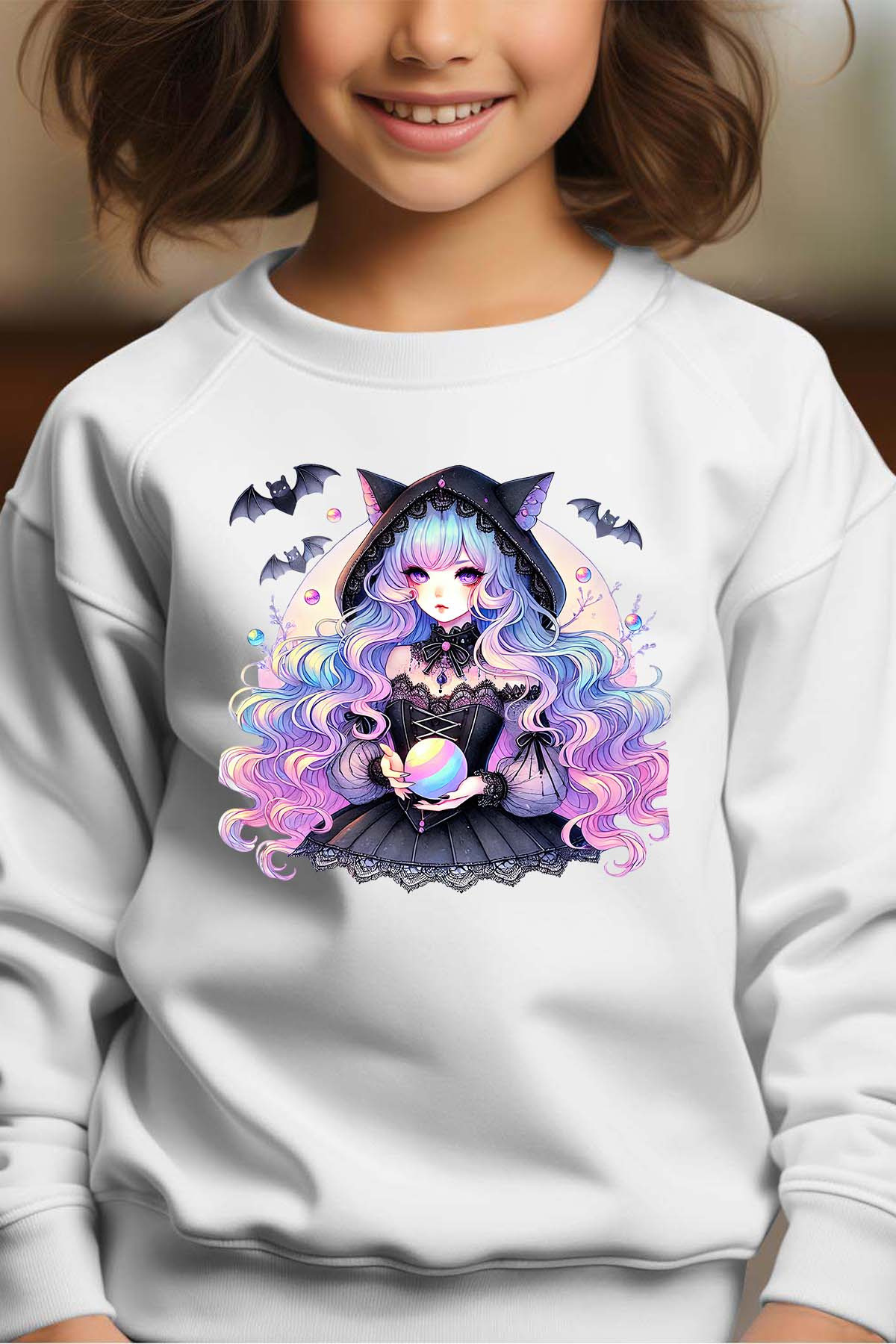 Grossiste I.A.L.D FRANCE - Witch manga - Sweat Col Rond Fille