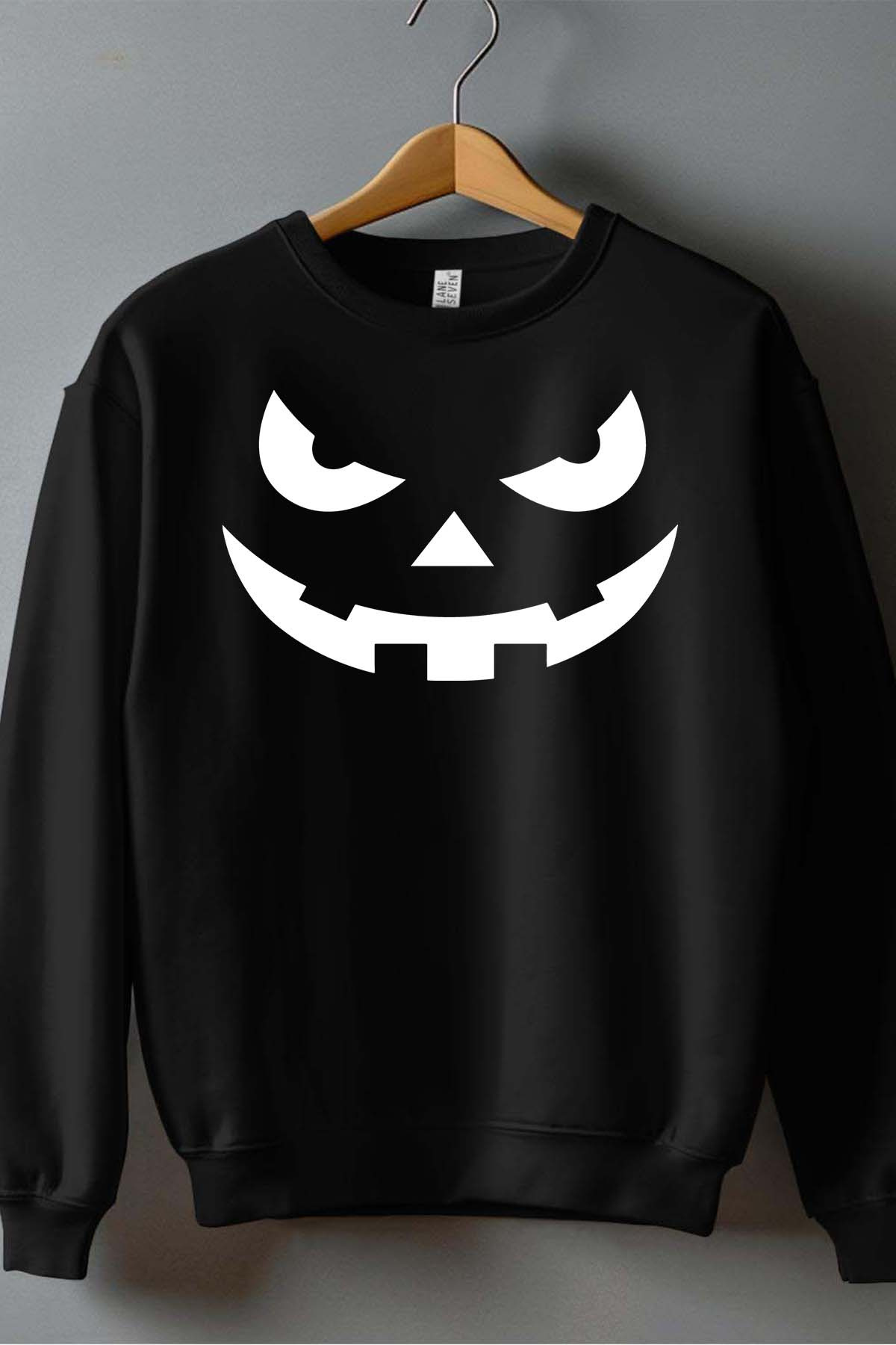 Wholesaler I.A.L.D FRANCE - Pumpkin face faché - Boy's Round Neck Sweatshirt