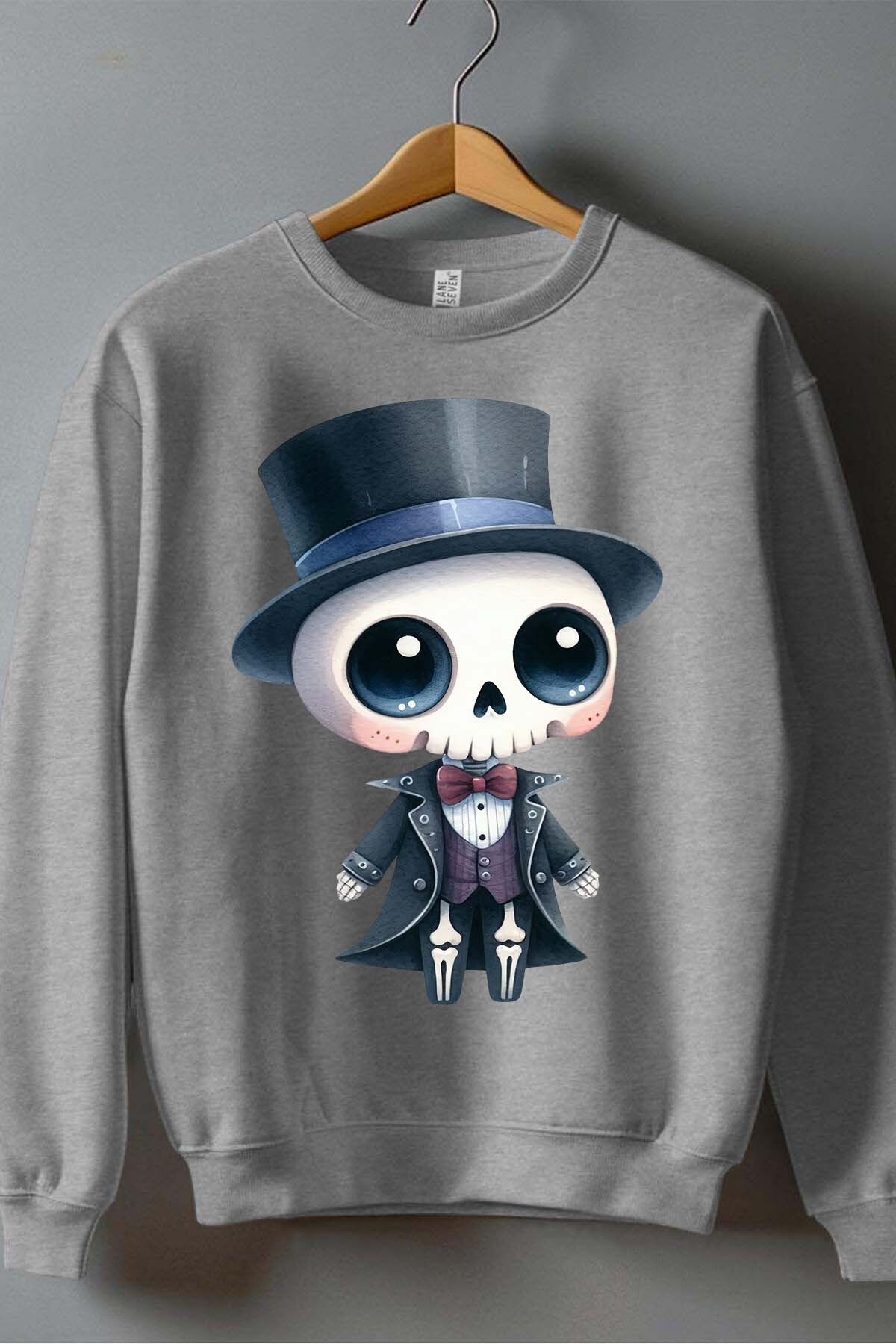 Grossista I.A.L.D FRANCE - Felpa girocollo Chibi-Scheletro per ragazzi