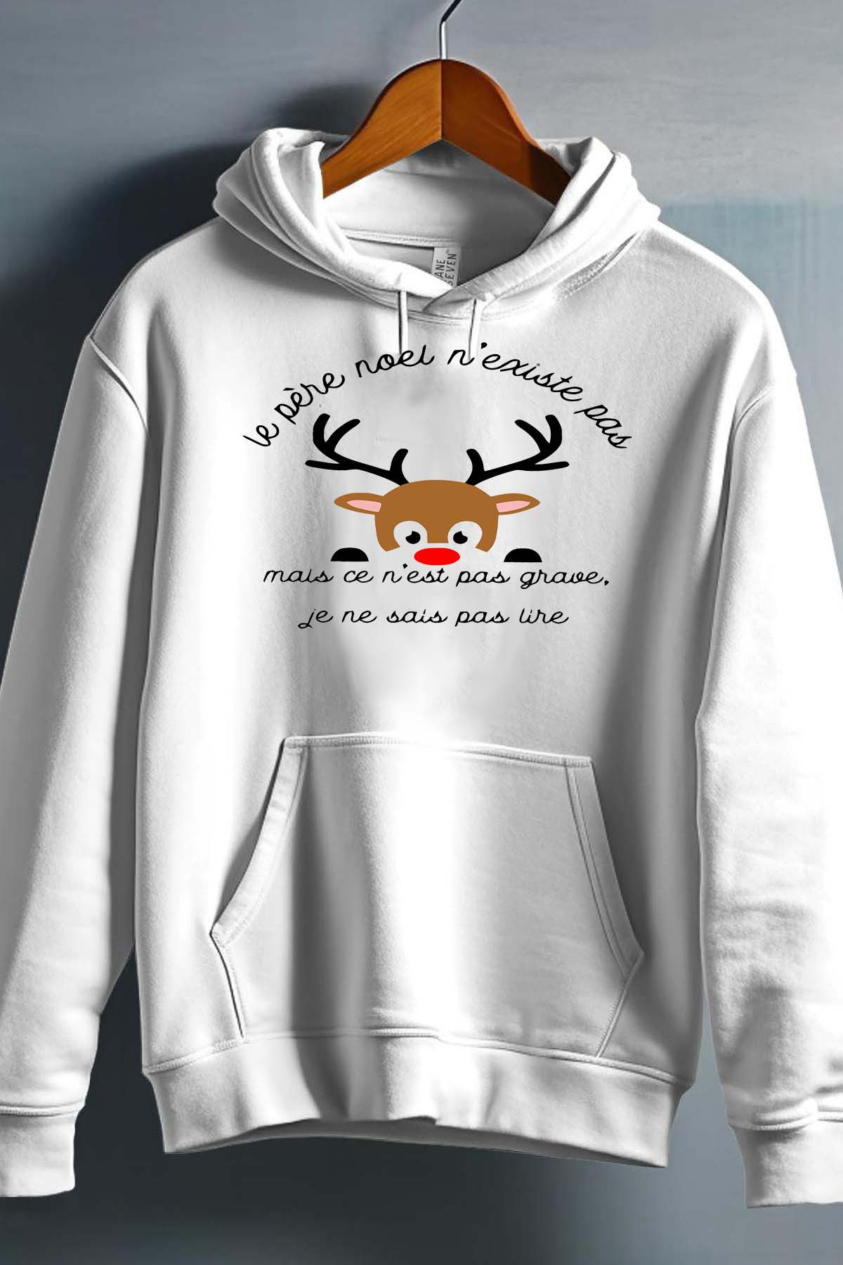 Wholesaler I.A.L.D FRANCE - Le pere noel n'existe Cerf - Boy's hooded sweatshirt