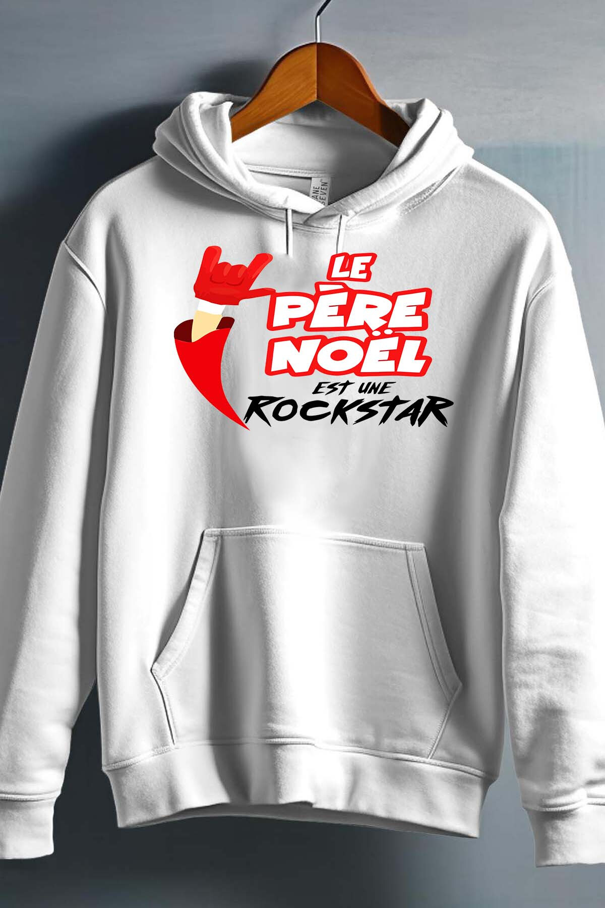 Grossista I.A.L.D FRANCE - Babbo Natale rockstar - Felpa con cappuccio per ragazzi