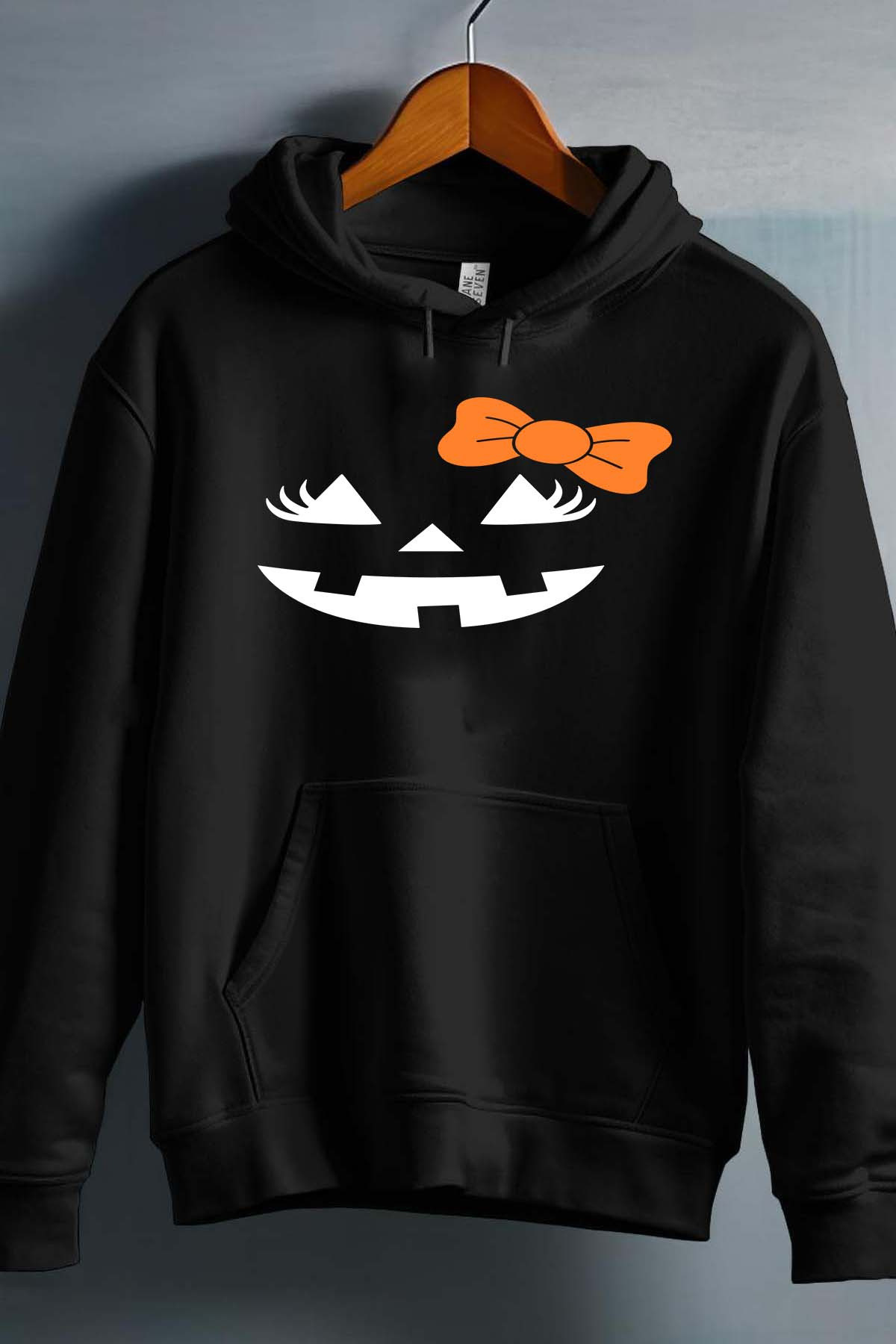 Wholesaler I.A.L.D FRANCE - Pumpkin face noeud - Girl's hooded sweatshirt