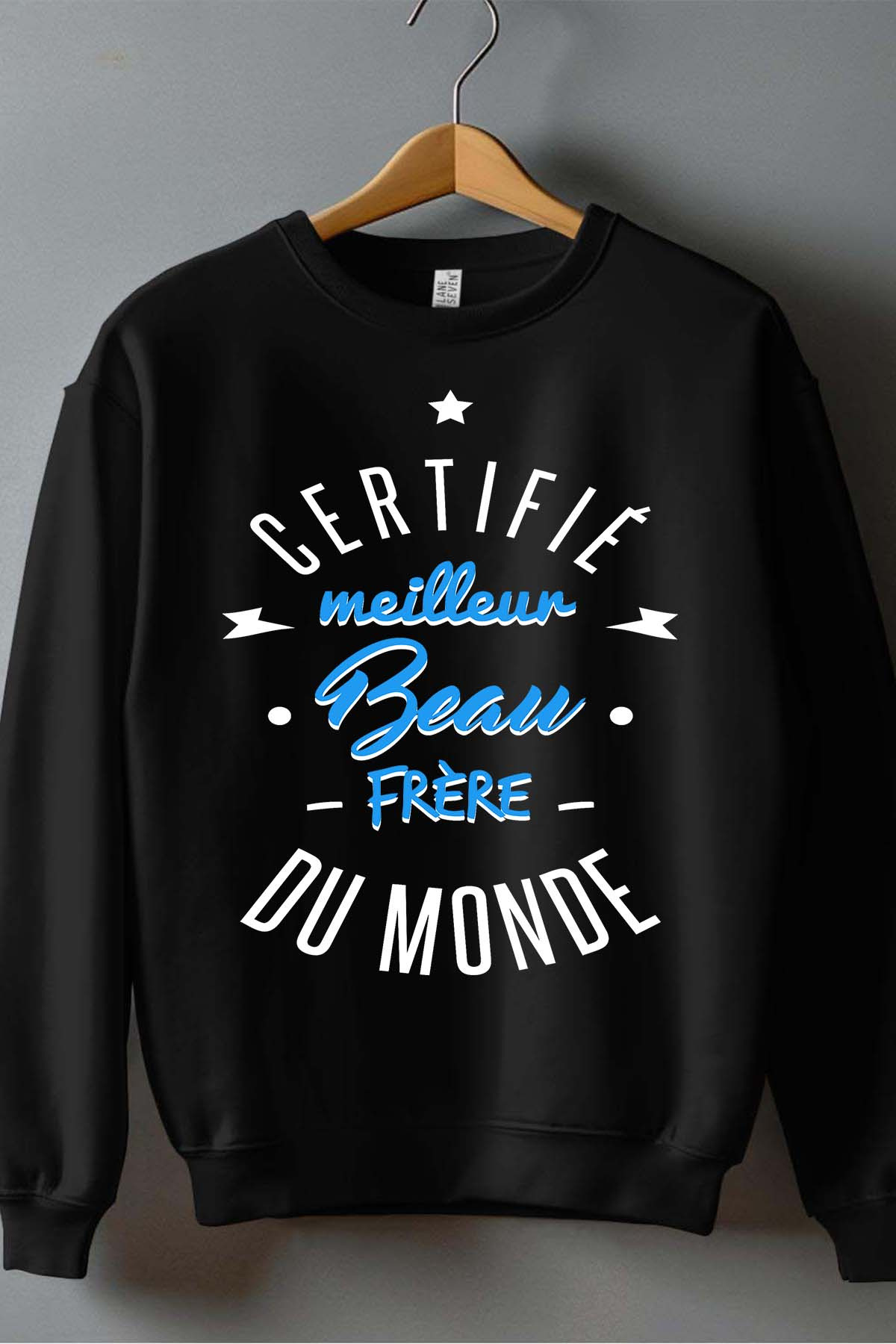 Grossiste I.A.L.D FRANCE - Certifié meilleur beau frere  - Sweat Col Rond Garçon