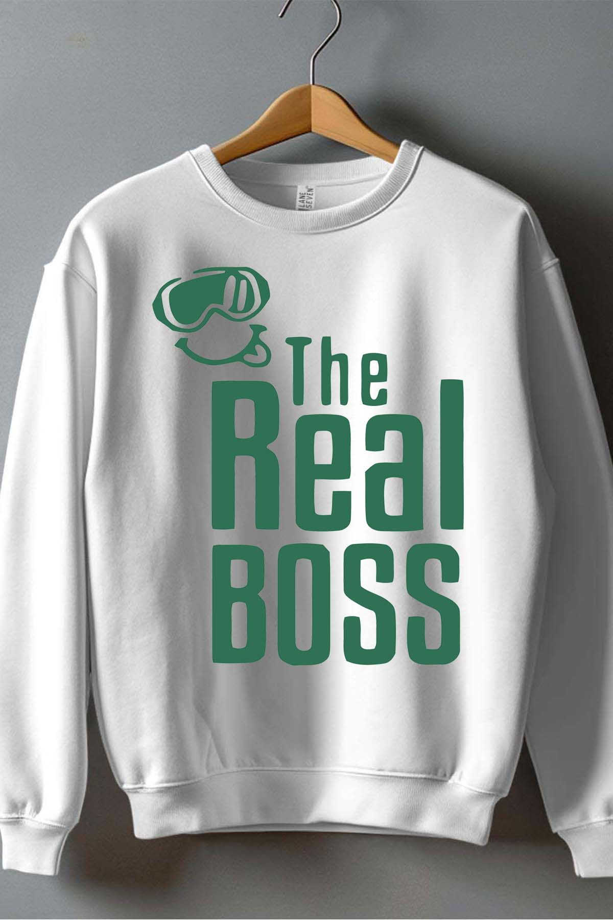 Grossiste I.A.L.D FRANCE - The real boss - Sweat Col Rond Garçon