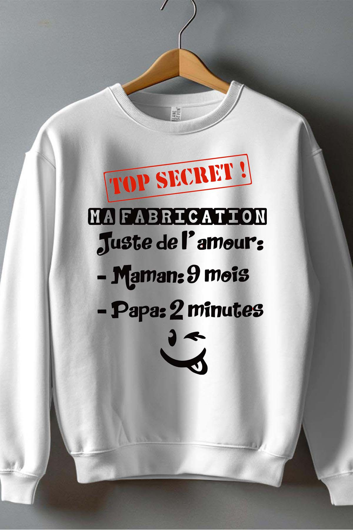 Grossiste I.A.L.D FRANCE - Top secret Fabrication - Sweat Col Rond Garçon