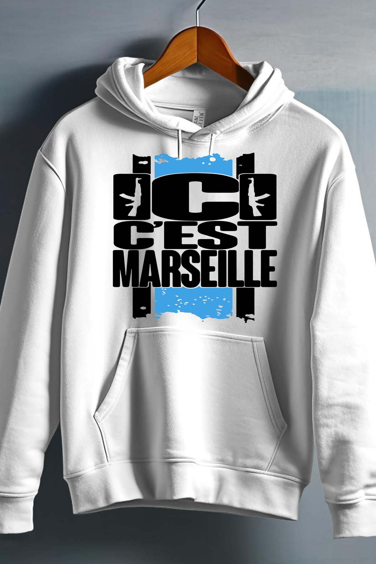 Grossista I.A.L.D FRANCE - Qui C marseille - Felpa con cappuccio per ragazzi
