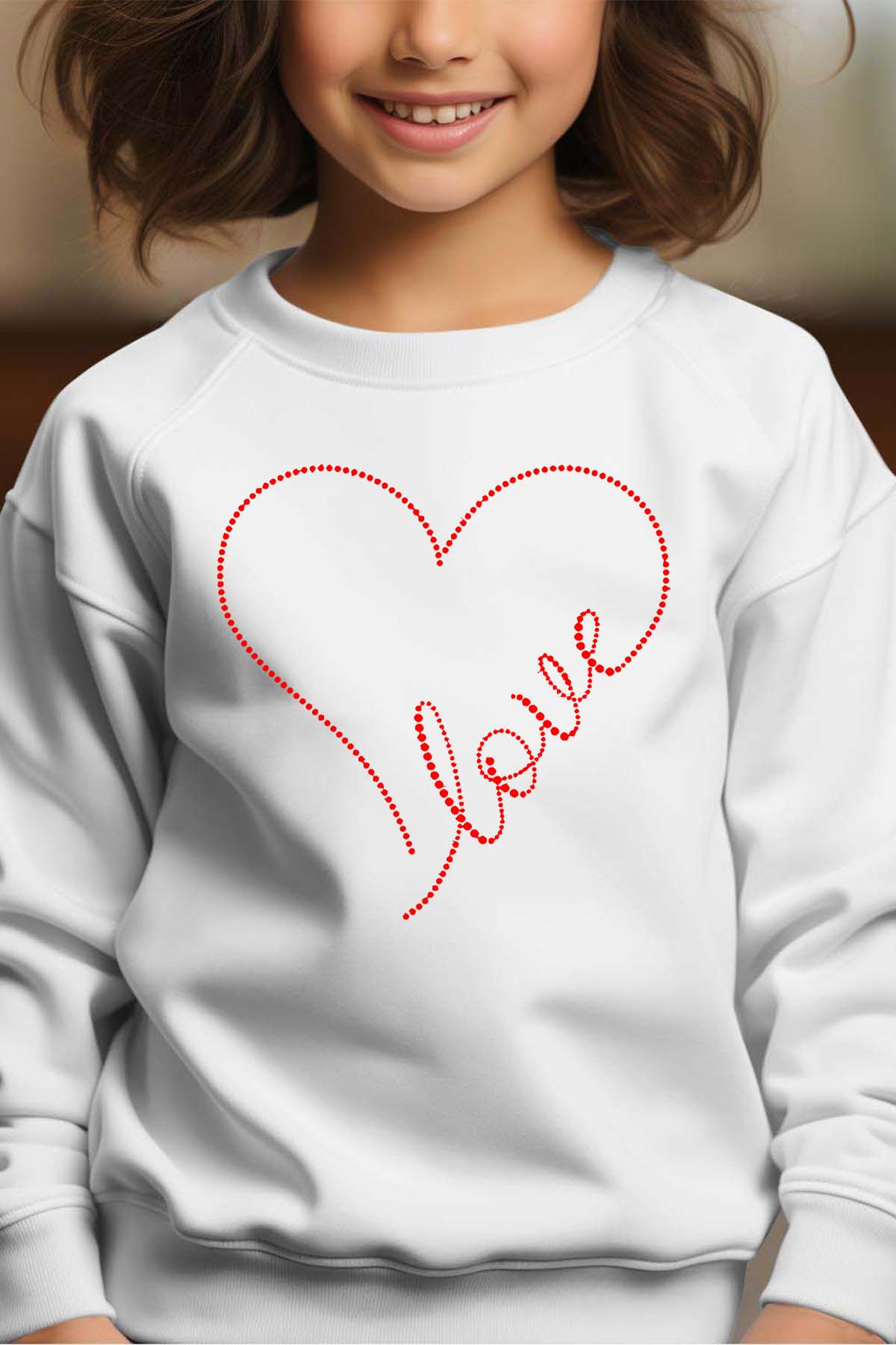 Großhändler I.A.L.D FRANCE - Love point – Rundhals-Sweatshirt für Mädchen
