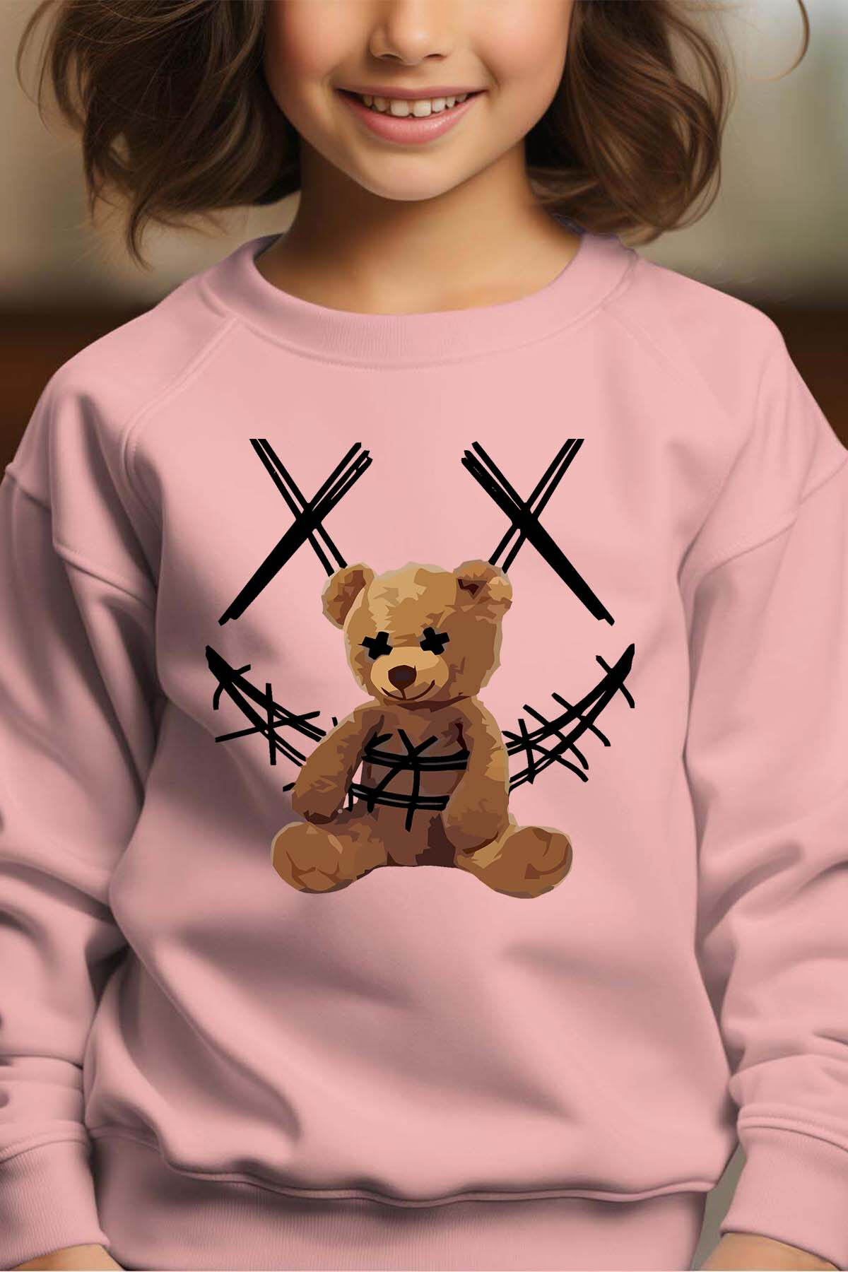 Grossiste I.A.L.D FRANCE - peluche XX - Sweat Col Rond Fille