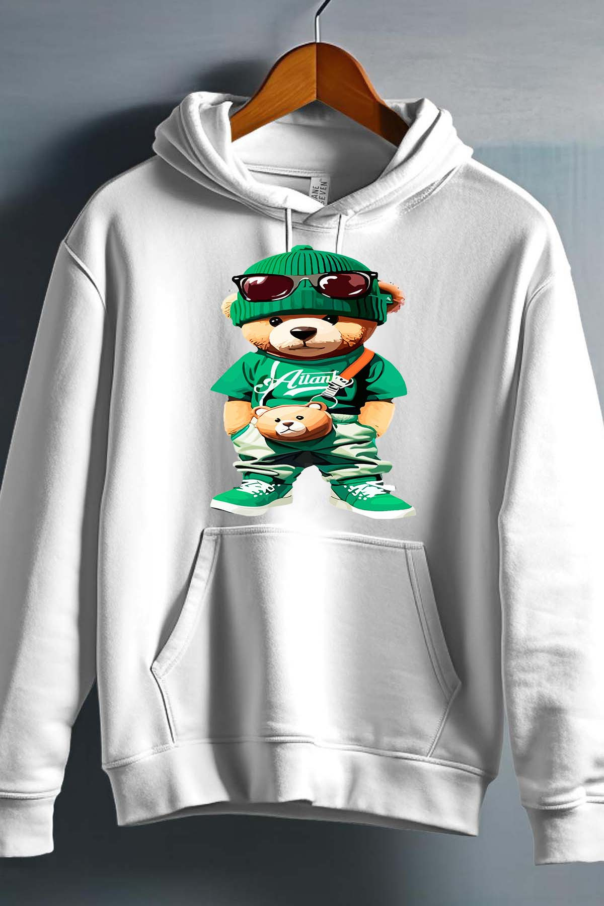 Grossiste I.A.L.D FRANCE - Atlenta ours - Sweat capuche Garçon - Blanc
