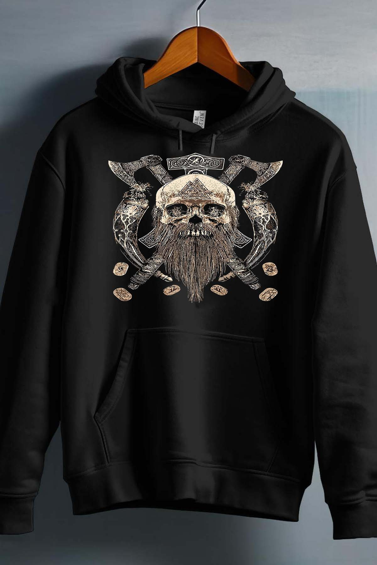 Grossiste I.A.L.D FRANCE - Beard viking skull - Sweat capuche Garçon