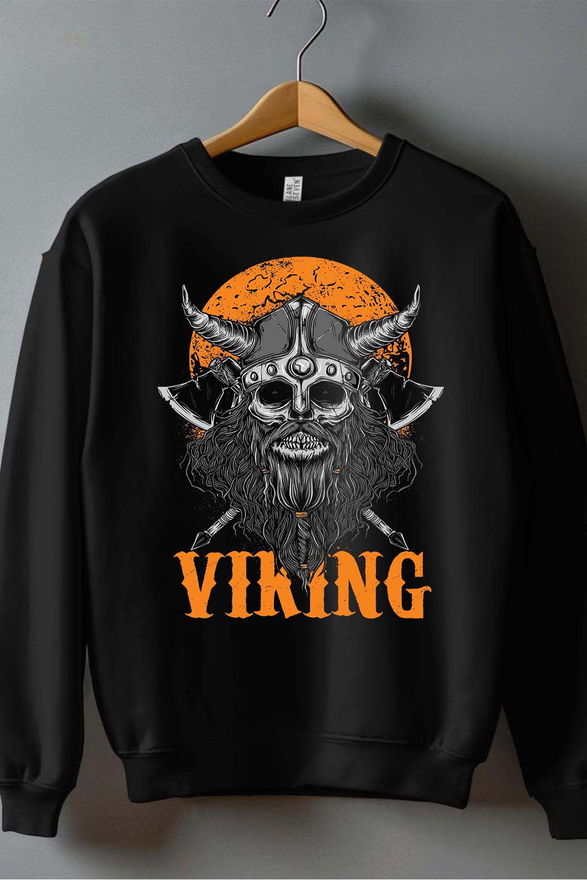 Grossiste I.A.L.D FRANCE - Viking tete de mort - Sweat Col Rond Garçon