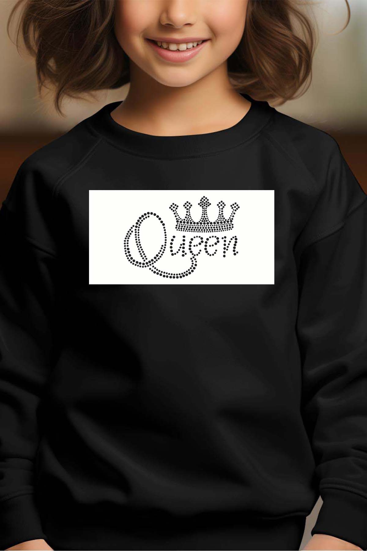 Wholesaler I.A.L.D FRANCE - Queen pearl - Girl's Round Neck Sweatshirt