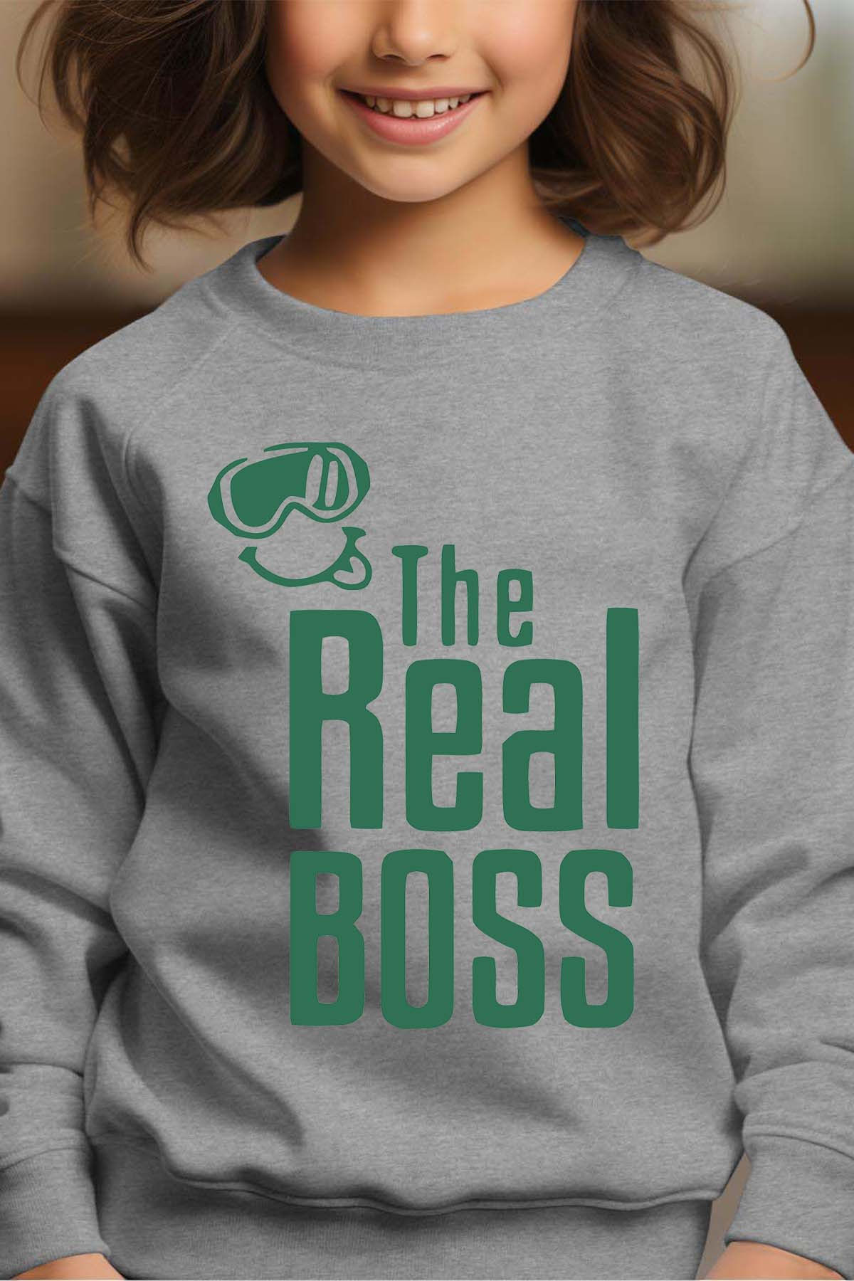 Großhändler I.A.L.D FRANCE - Der wahre Boss – Rundhals-Sweatshirt für Mädchen