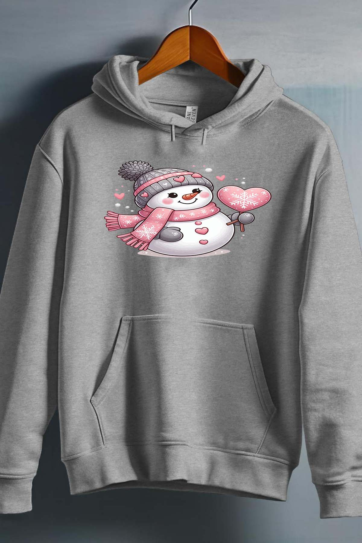 Großhändler I.A.L.D FRANCE - SnowMan rosa - Kapuzensweatshirt für Mädchen