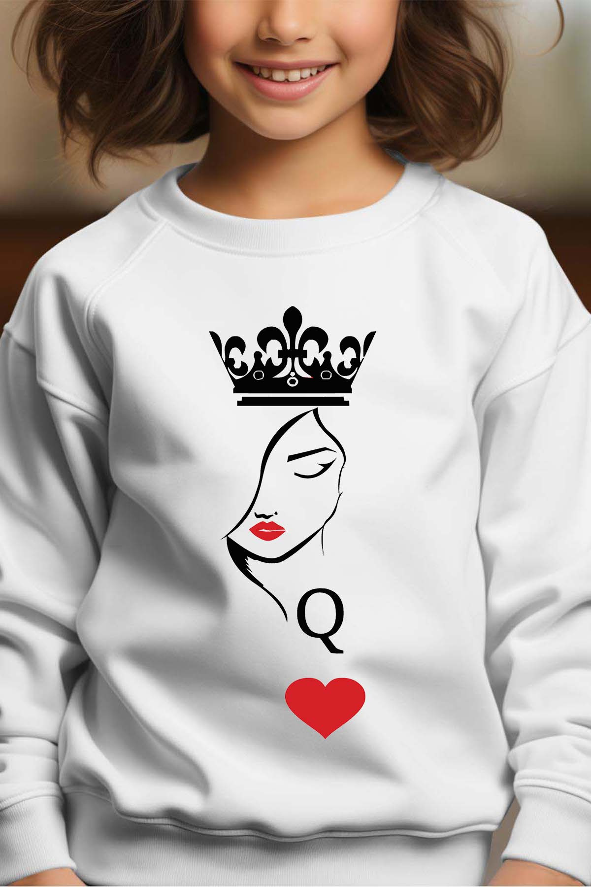 Mayorista I.A.L.D FRANCE - Queen Q - Sudadera Cuello Redondo Niña
