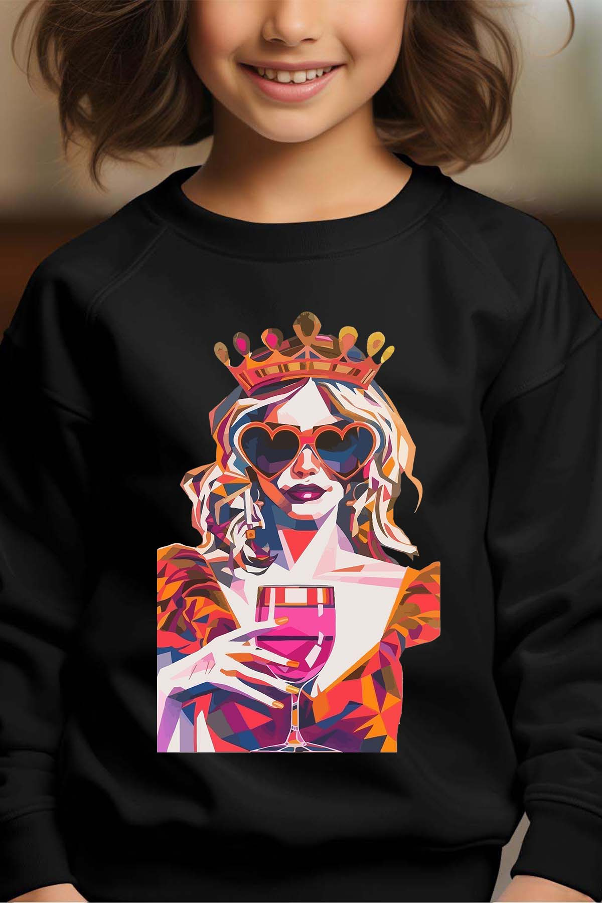 Grossiste I.A.L.D FRANCE - Q Glasse - Sweat Col Rond Fille