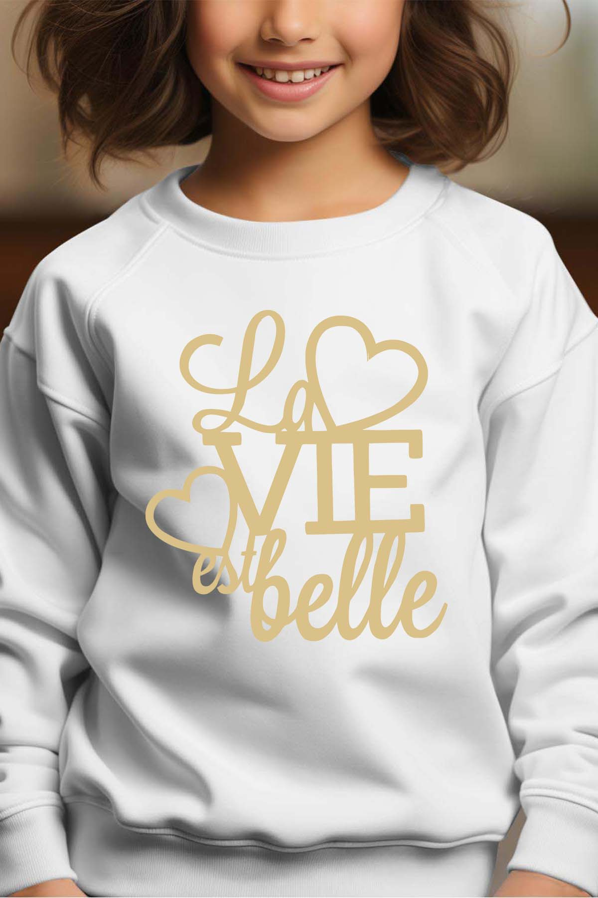 Wholesaler I.A.L.D FRANCE - La vie belle - Girl's Round Neck Sweatshirt