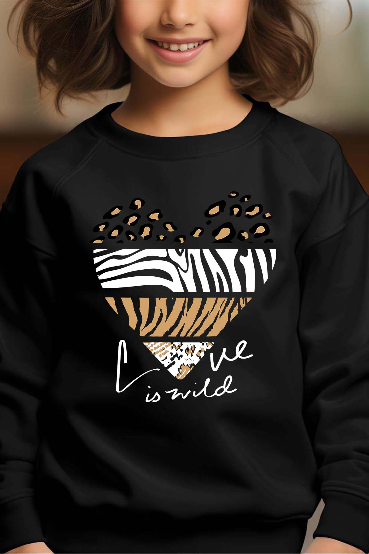 Wholesaler I.A.L.D FRANCE - Love wild - Girl's Round Neck Sweatshirt