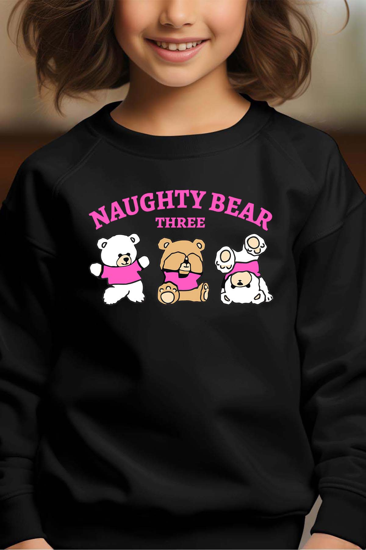 Wholesaler I.A.L.D FRANCE - Naughty Bear - Girl's Round Neck Sweatshirt