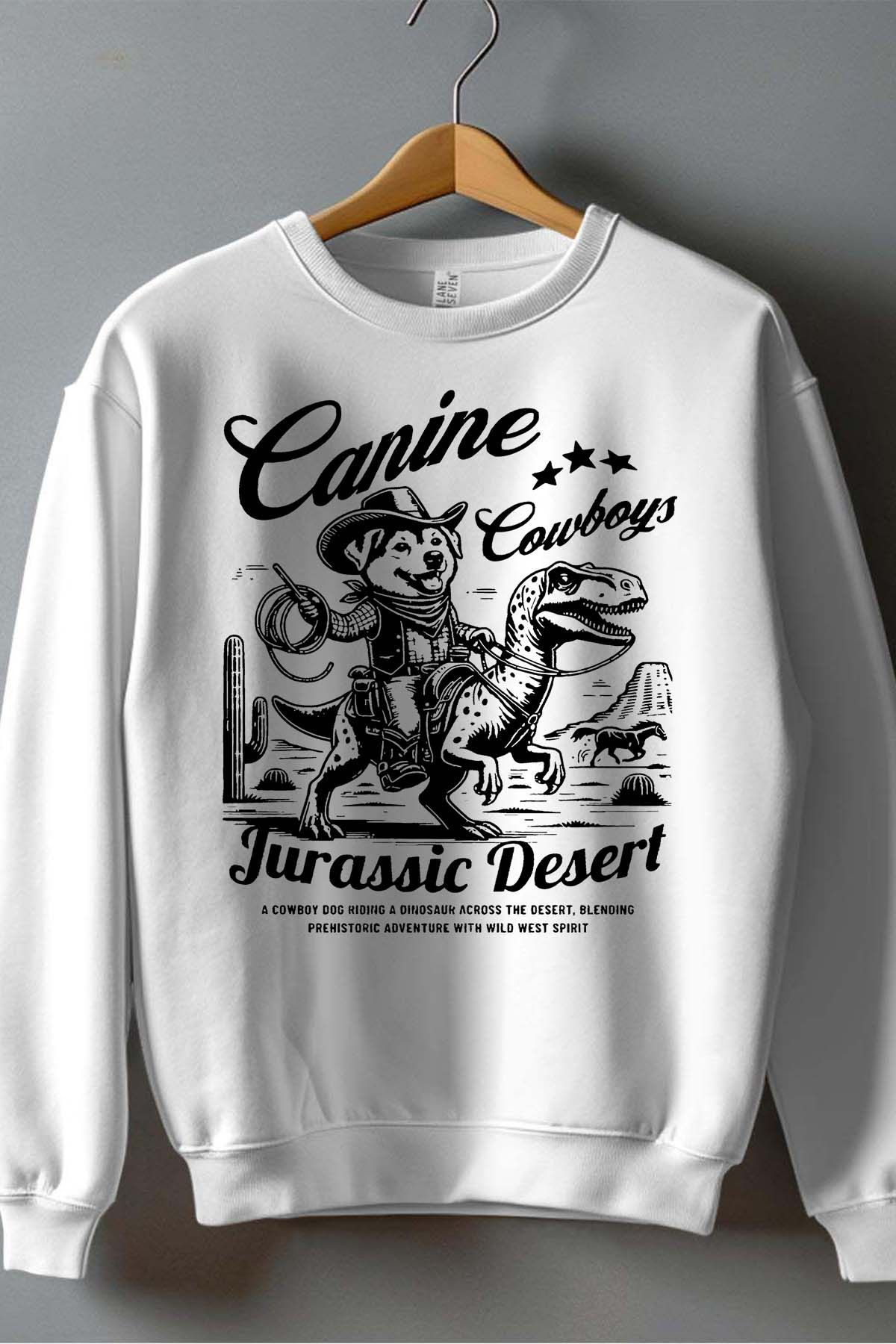 Wholesaler I.A.L.D FRANCE - Canine cowboys - Boy's Round Neck Sweatshirt