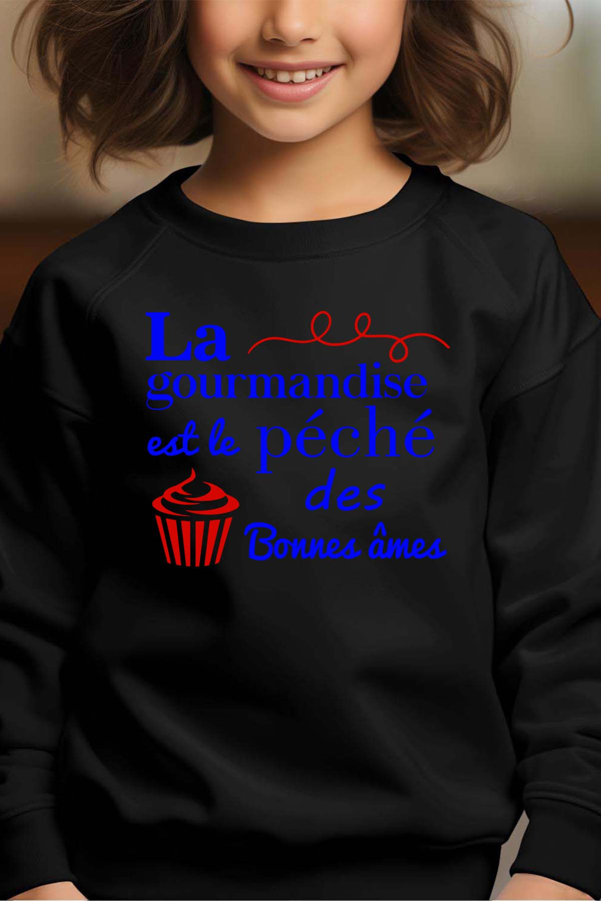 Wholesaler I.A.L.D FRANCE - Gourmandise péché - Girl's Round Neck Sweatshirt