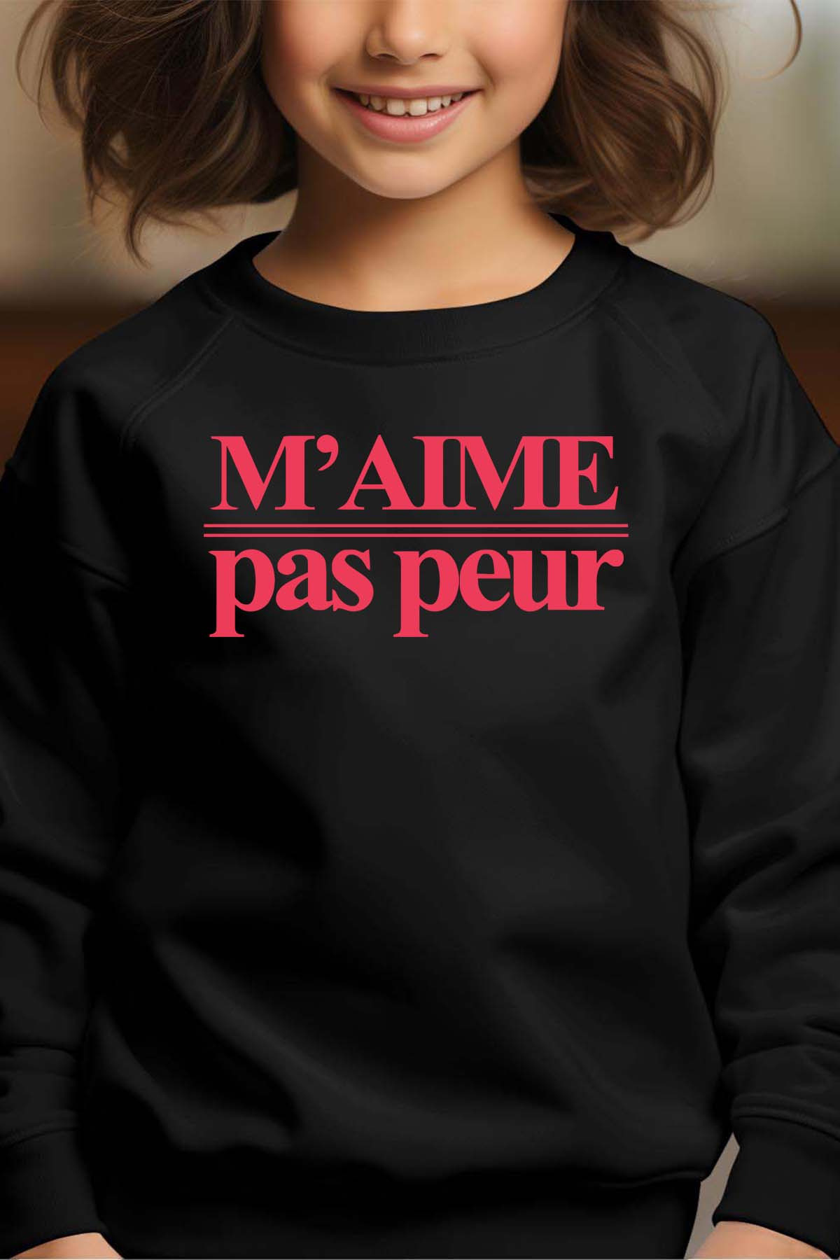 Wholesaler I.A.L.D FRANCE - M'aime pas peur - Girl's Round Neck Sweatshirt