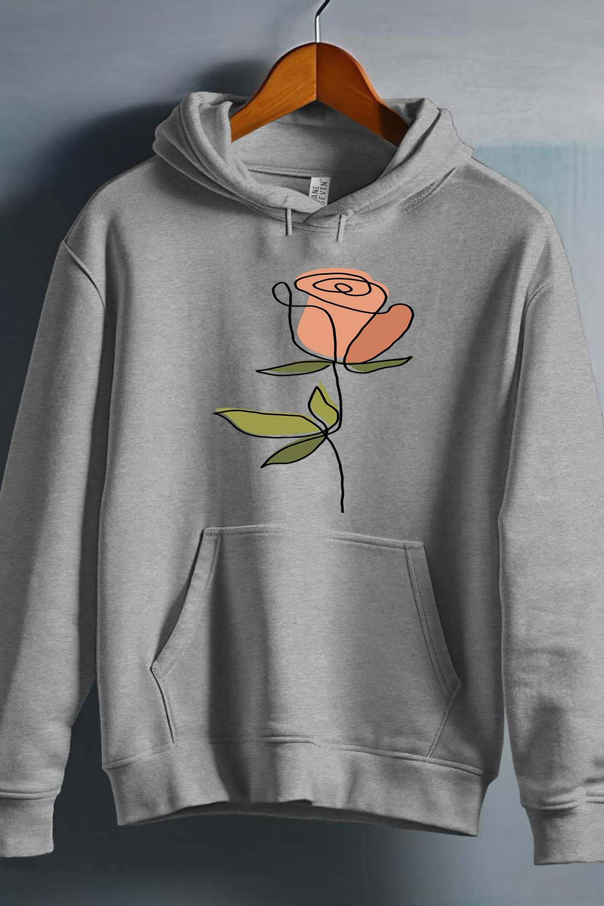 Grossiste I.A.L.D FRANCE - Rose lineart - Sweat Capuche Fille