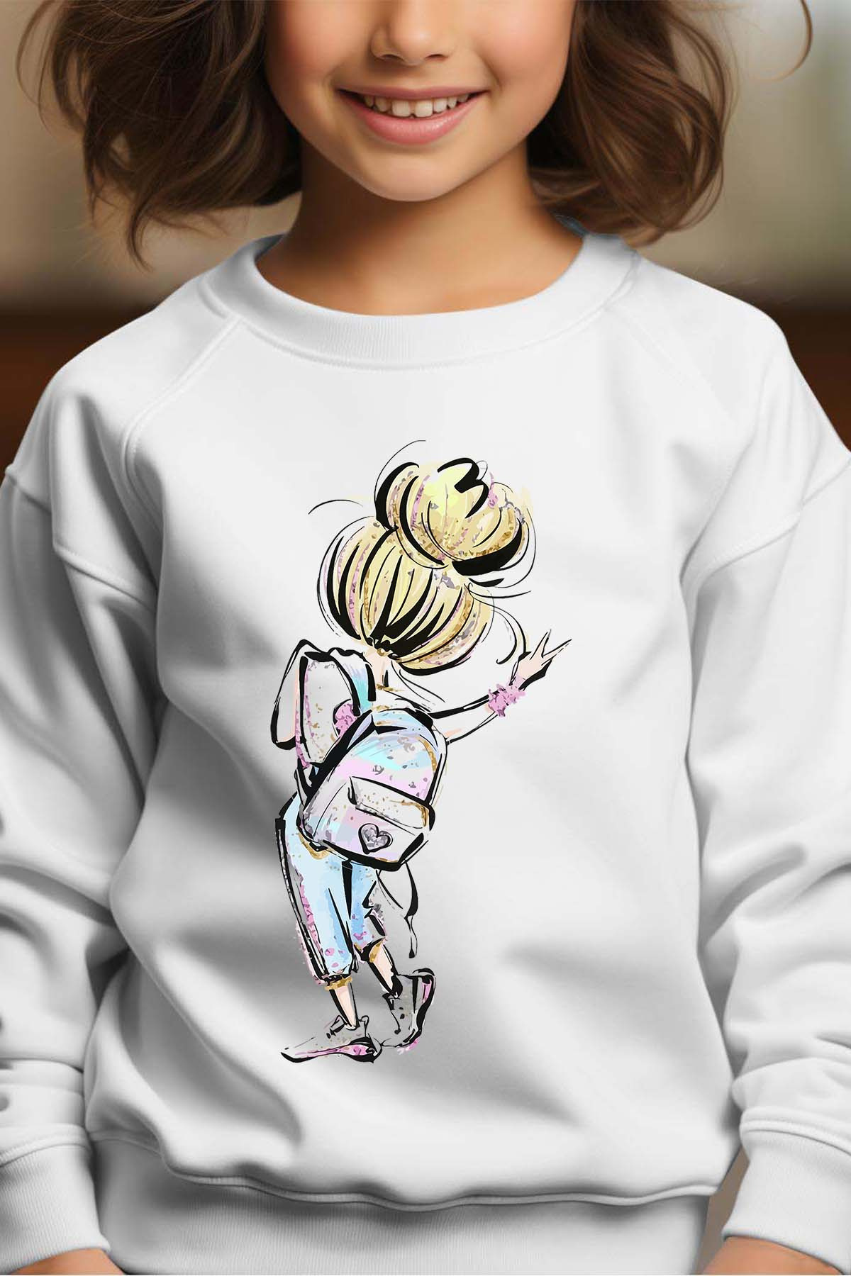 Grossiste I.A.L.D FRANCE - Blonde backpack - Sweat Col Rond Fille