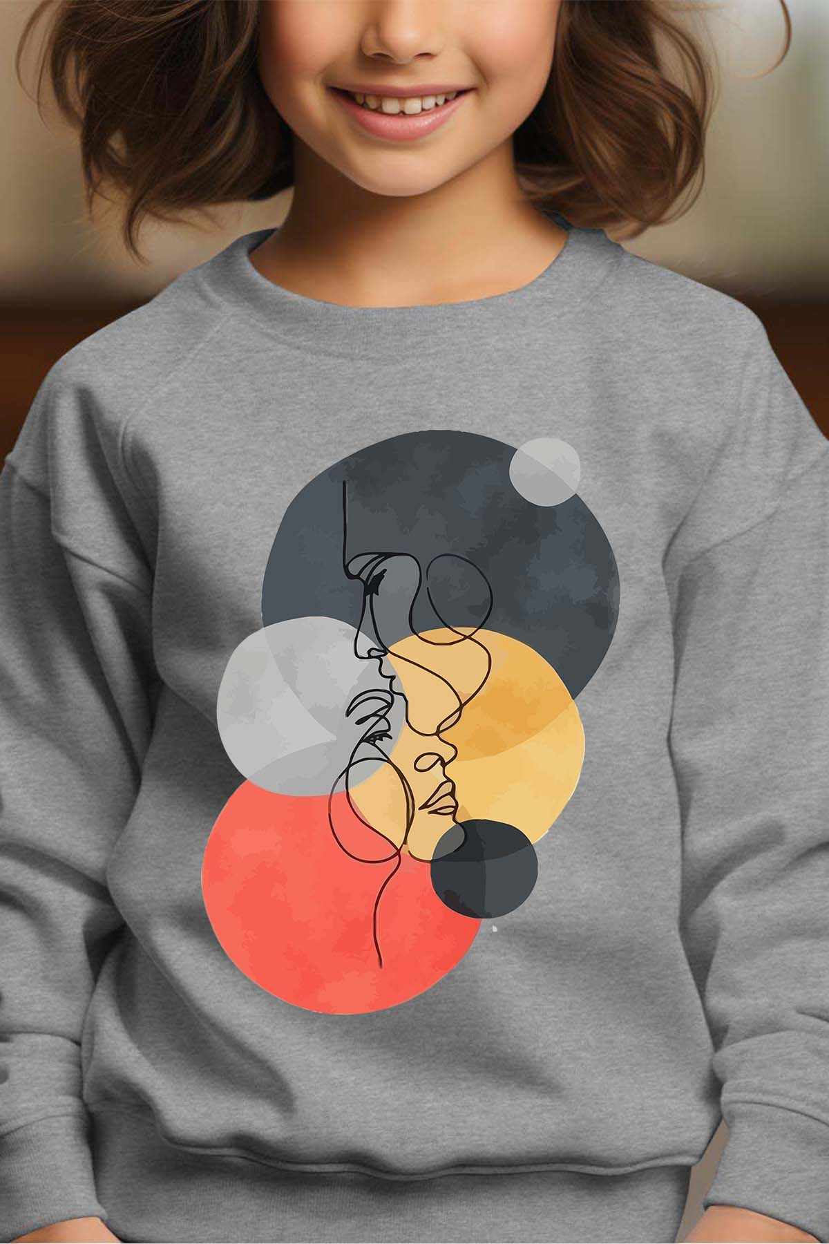 Grossiste I.A.L.D FRANCE - Colorful round head - Sweat Col Rond Fille
