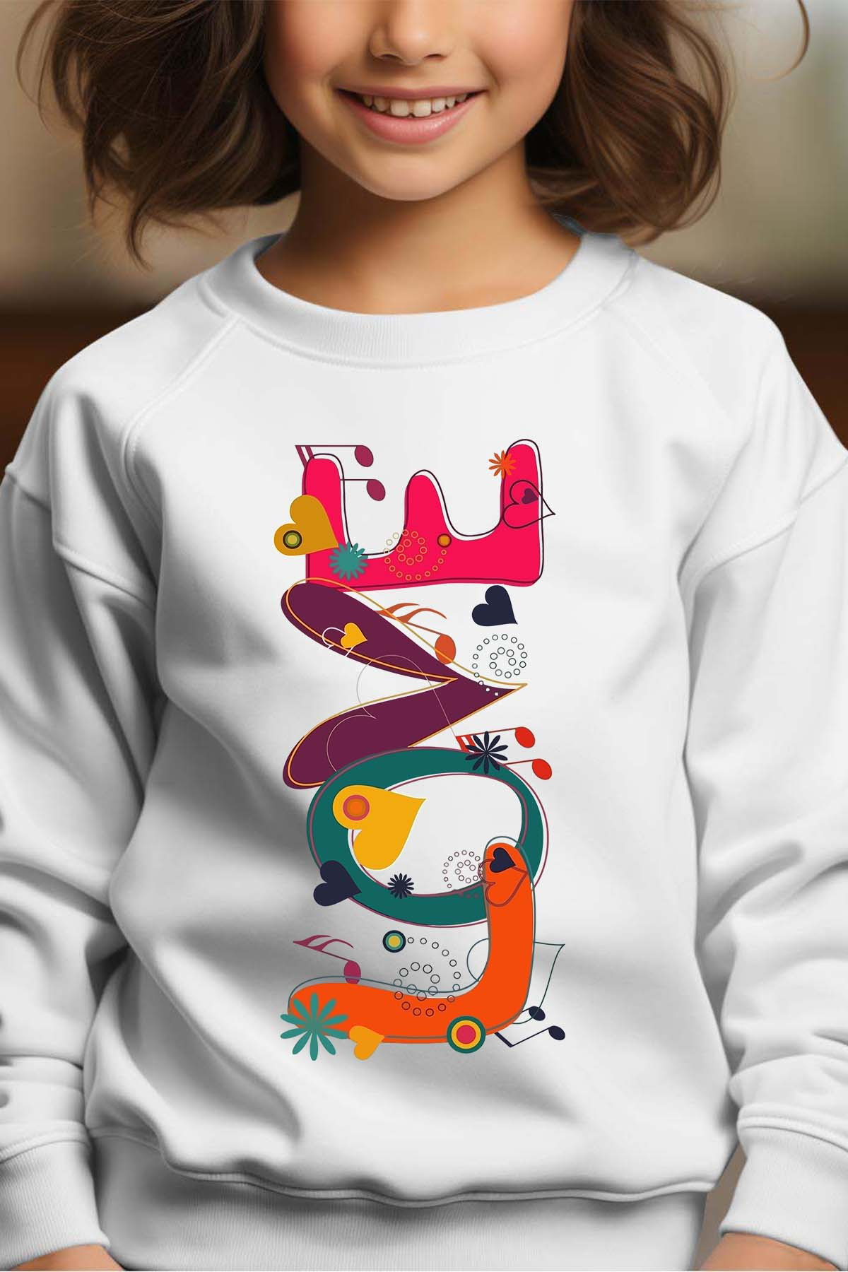 Grossiste I.A.L.D FRANCE - Vertical love - Sweat Col Rond Fille
