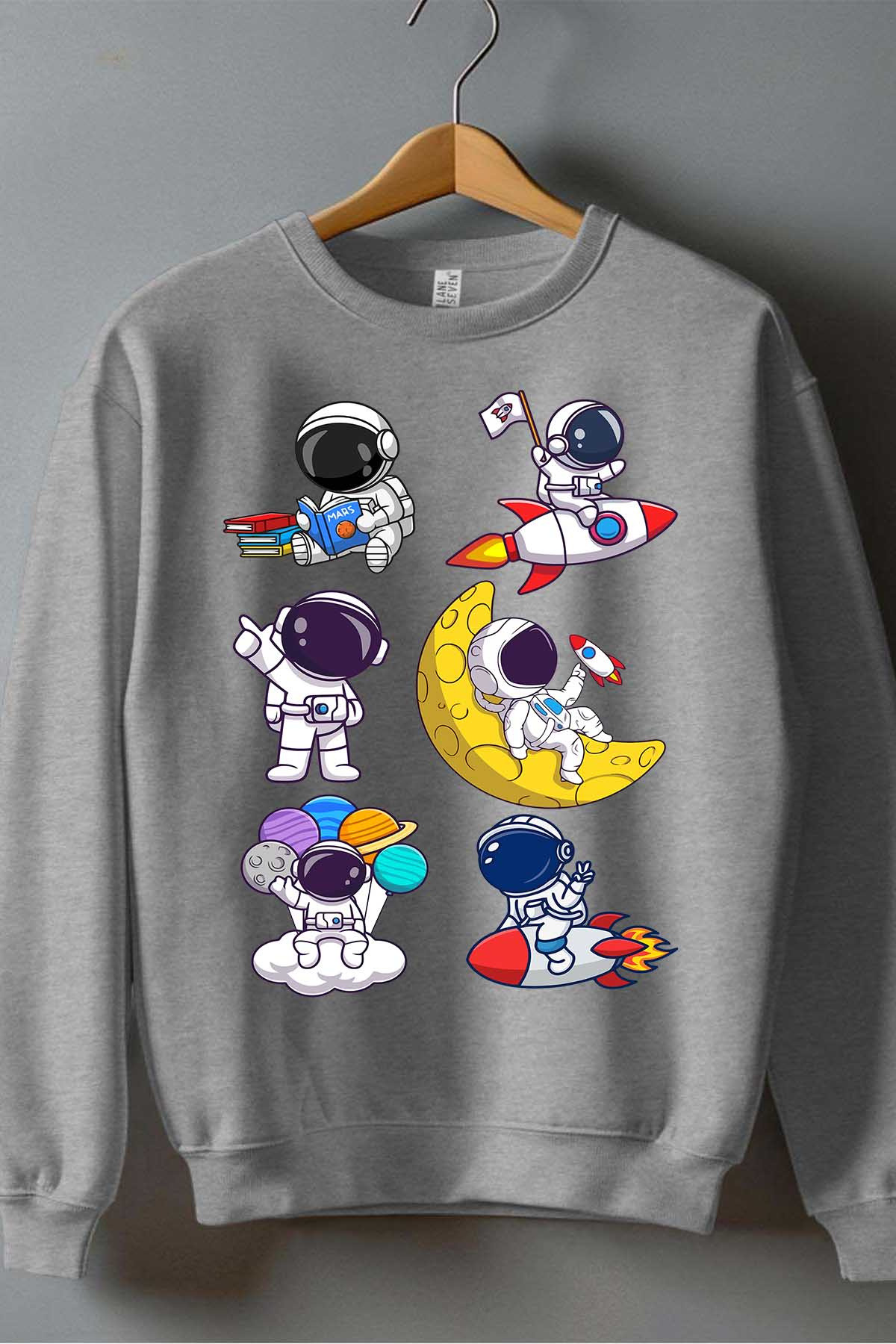 Grossista I.A.L.D FRANCE - Astronauti multi - Felpa girocollo bambino