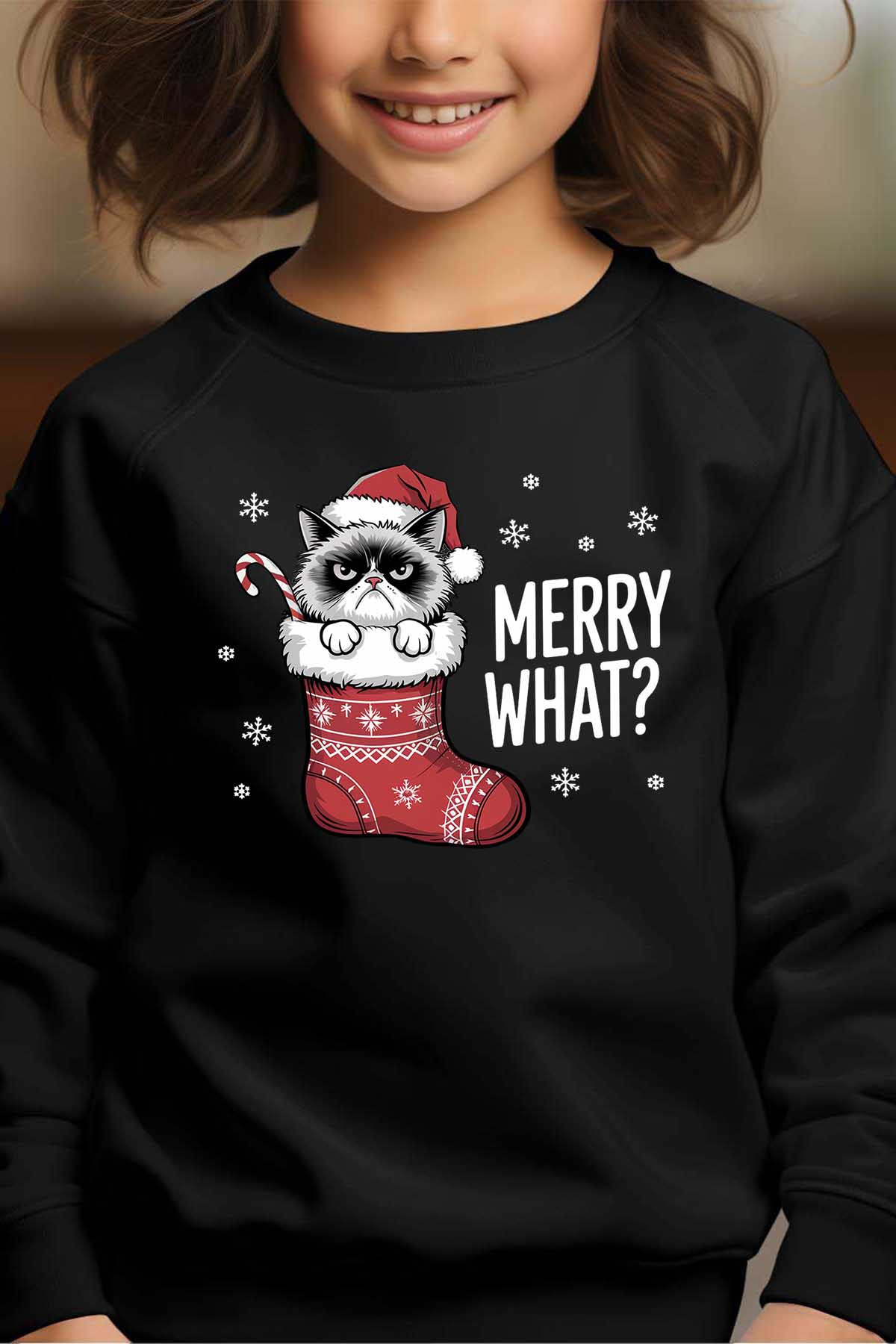 Wholesaler I.A.L.D FRANCE - Merry whatcat - Crewneck sweatshirt Girl
