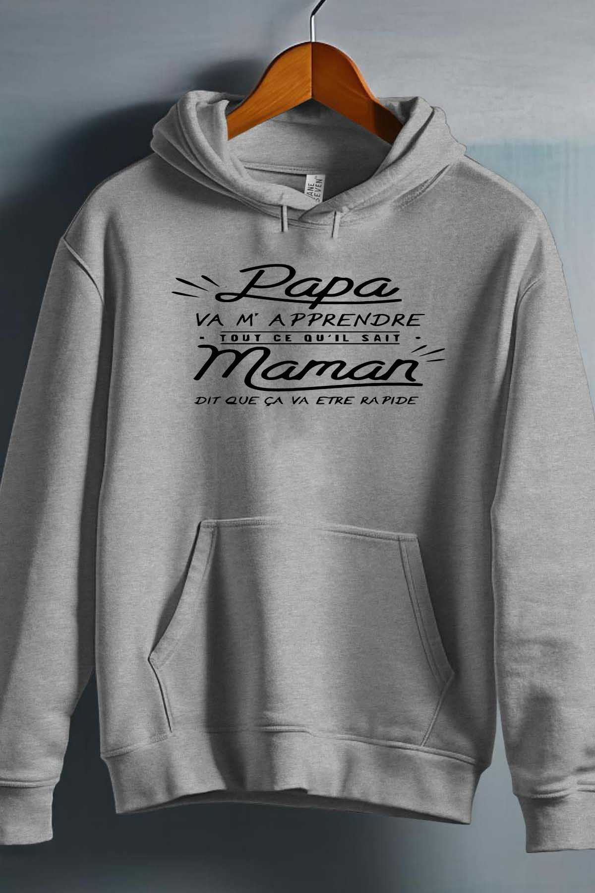 Grossiste I.A.L.D FRANCE - Papa m'apprendre - Sweat Capuche Fille