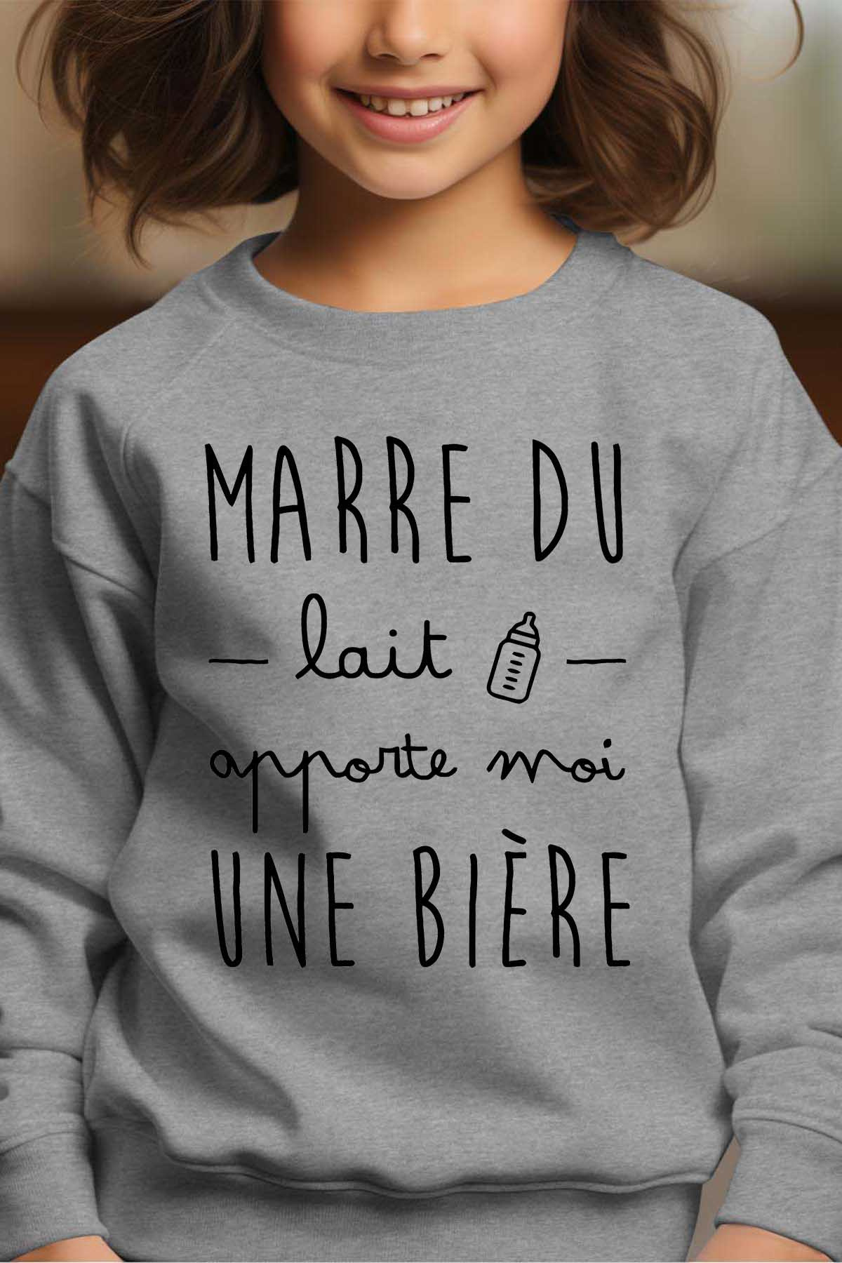 Mayorista I.A.L.D FRANCE - Harta de leche - Sudadera Cuello Redondo Niña