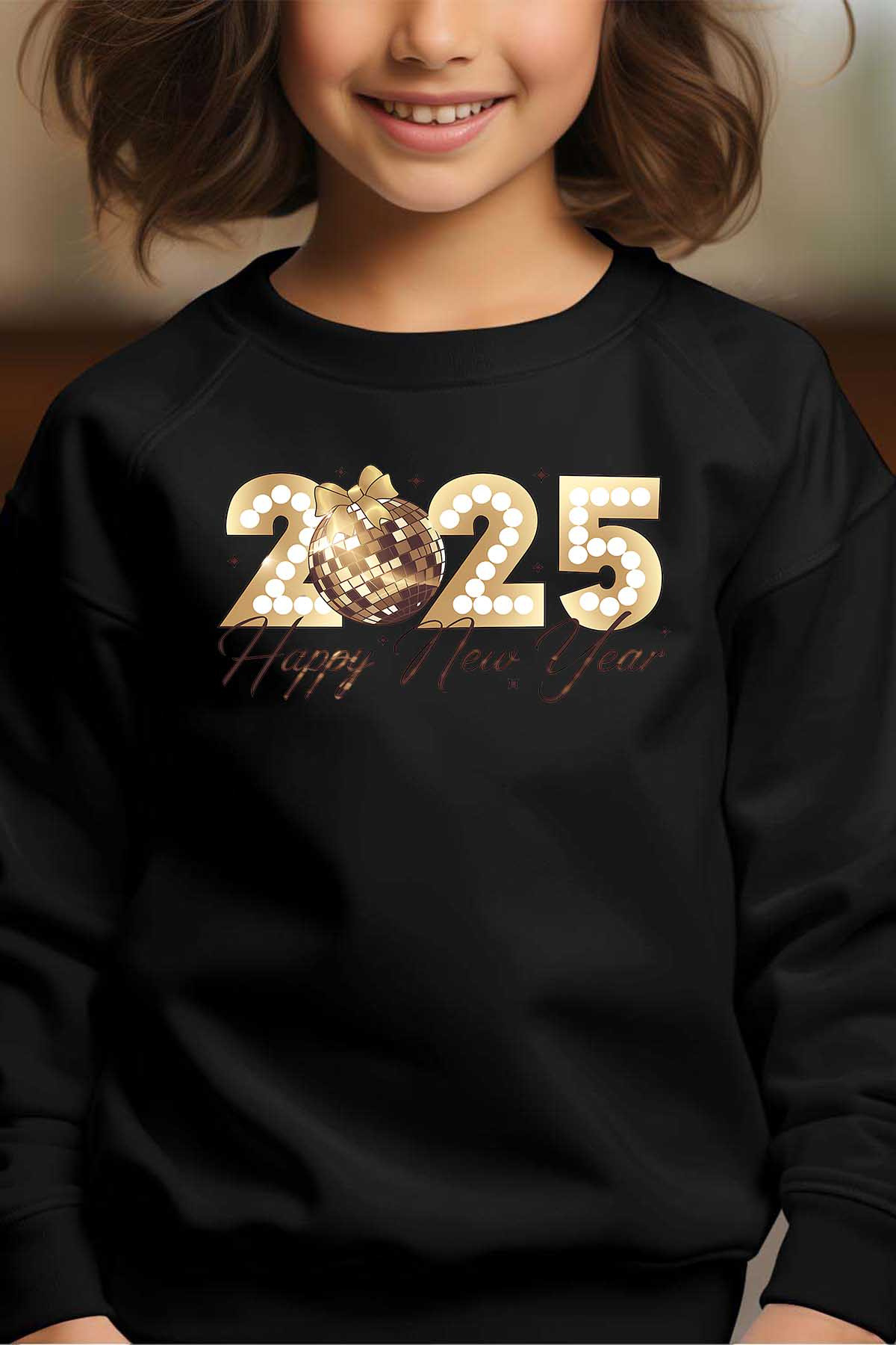 Grossiste I.A.L.D FRANCE - 2025Happy - Sweat Col Rond Fille